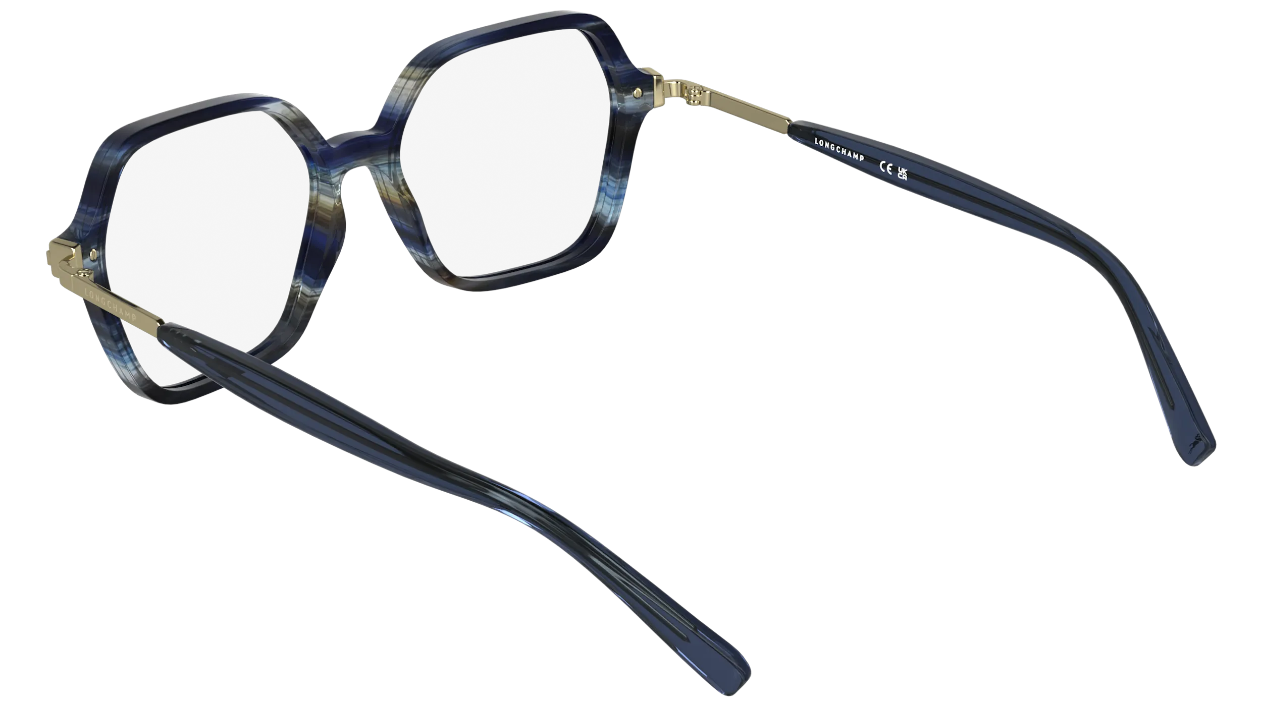 LONGCHAMP LO2782 407 Montature da vista Acetato Blu Squadrata Normale - immagine 4