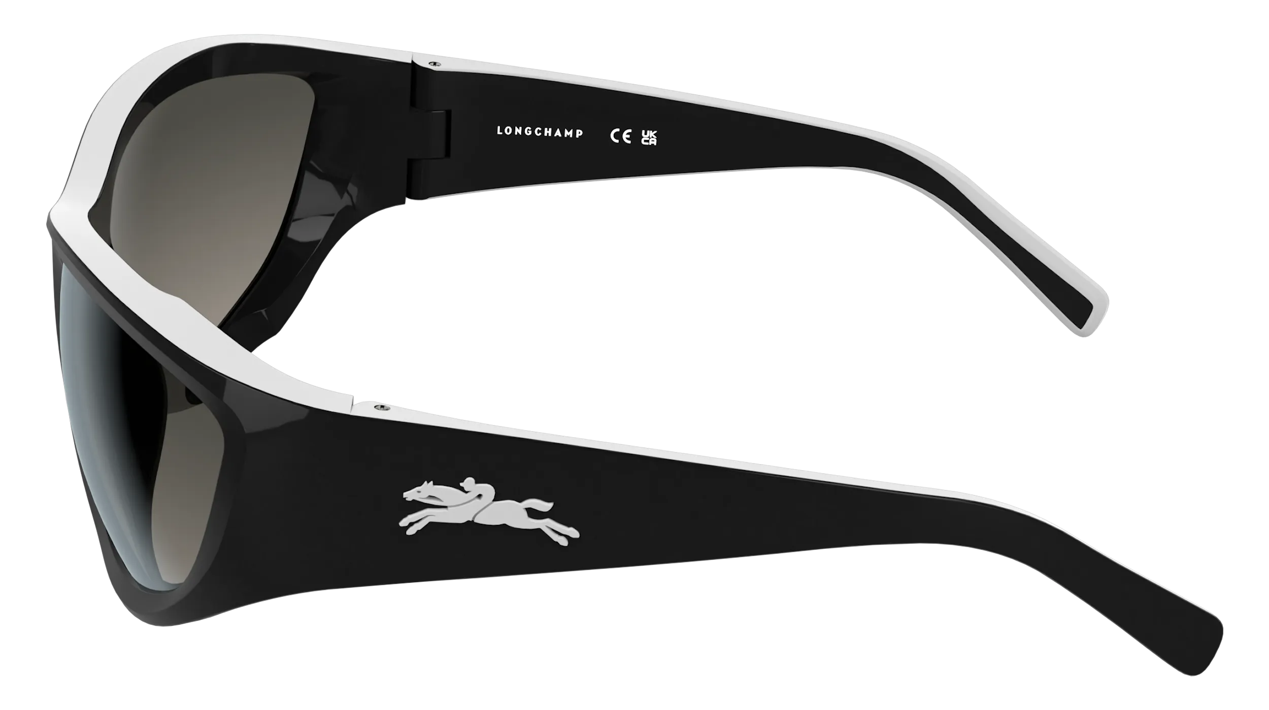 LONGCHAMP LO796S 001 Occhiali da sole Bio-iniettato Nero Maschera Normale - immagine 3