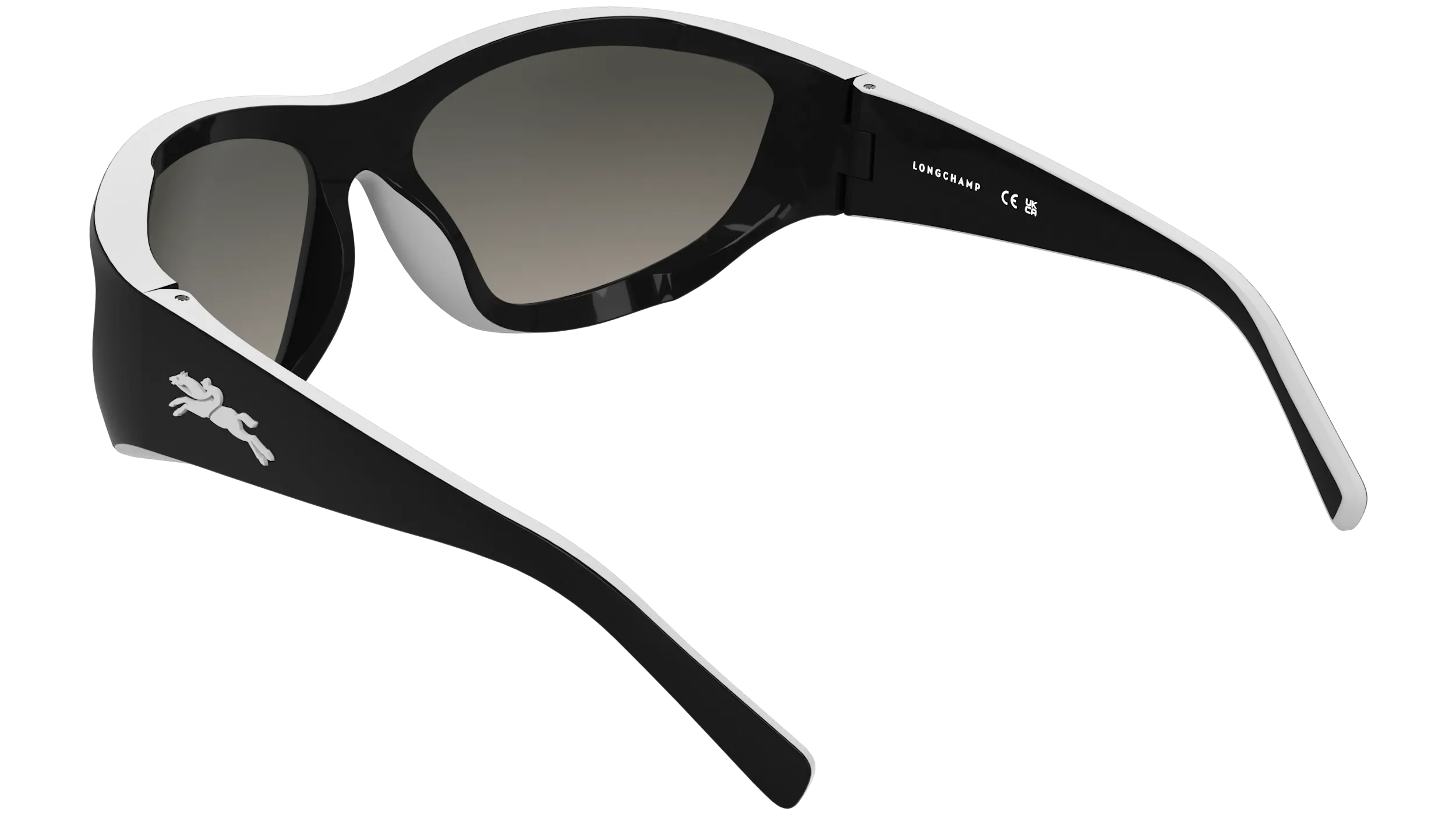 LONGCHAMP LO796S 001 Occhiali da sole Bio-iniettato Nero Maschera Normale - immagine 4