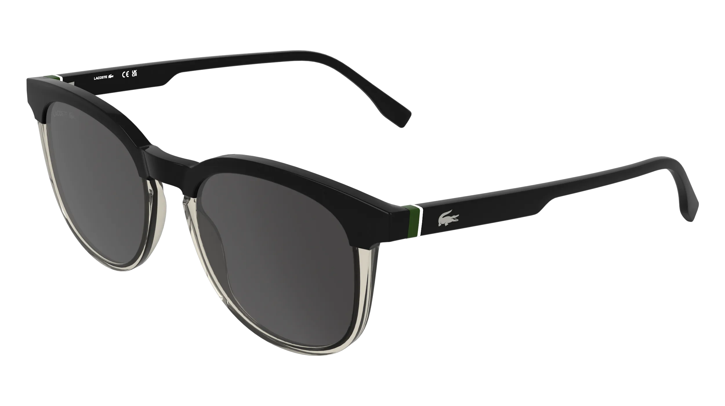 Lacoste L6073S 001 Occhiali da sole Bio-iniettato Grigio Squadrata Normale - immagine 1
