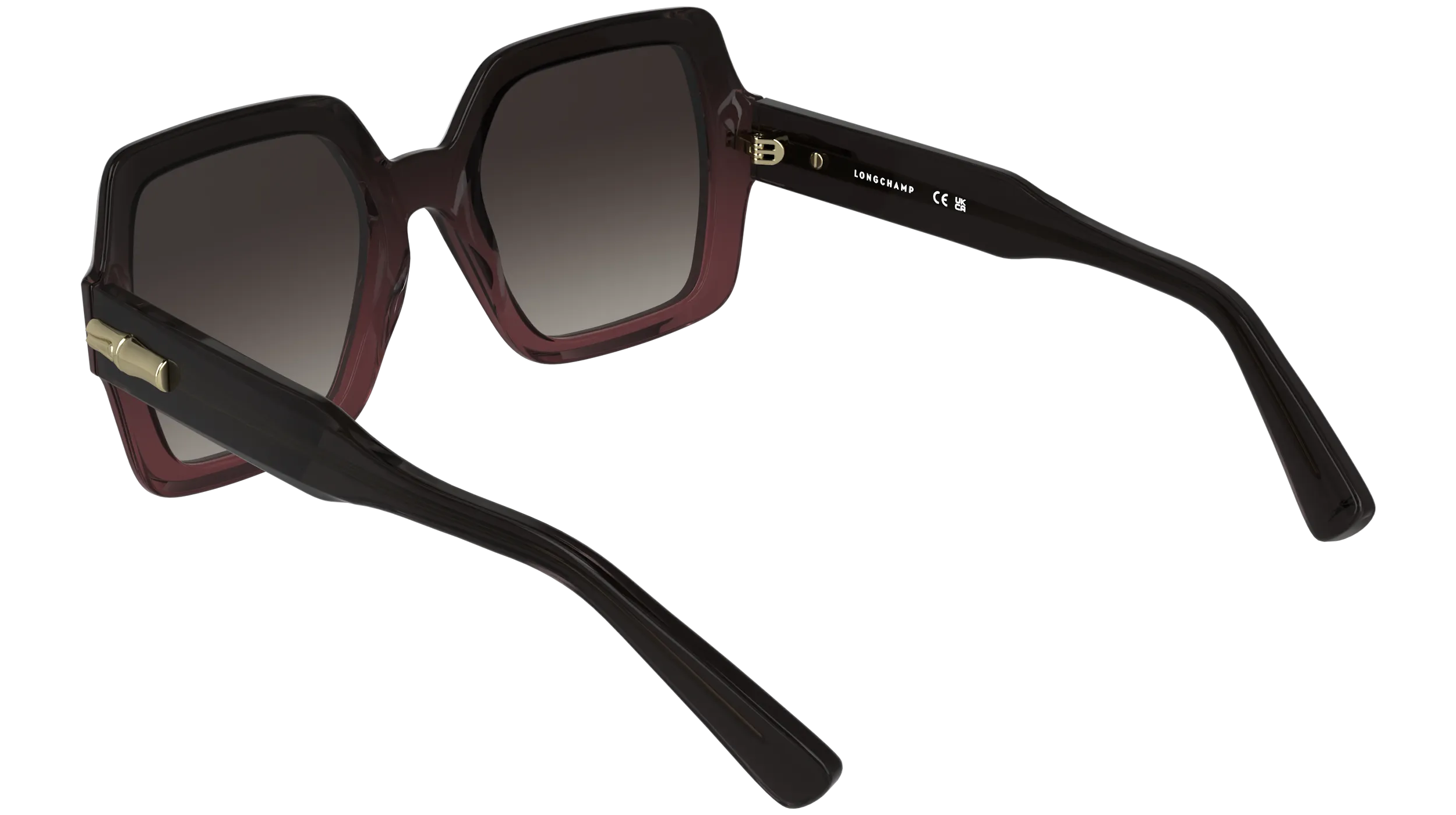 LONGCHAMP LO790S 604 Occhiali da sole Acetato Bordeaux Squadrata Normale - immagine 4