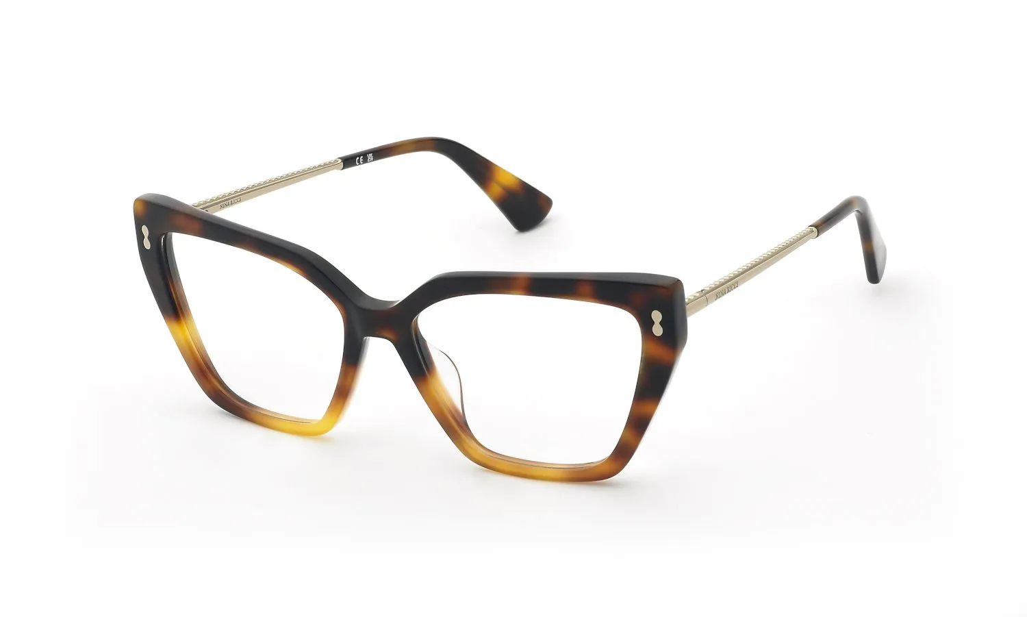 Nina Ricci VNR455 0APE Montature da vista Acetato Havana Farfalla - immagine 1