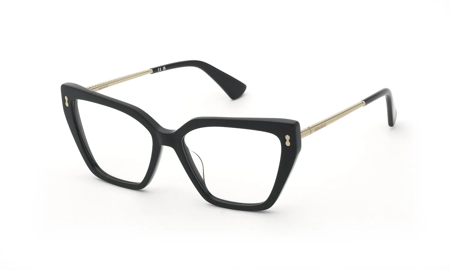 Nina Ricci VNR455 700 Montature da vista Acetato Nero Farfalla - immagine 1