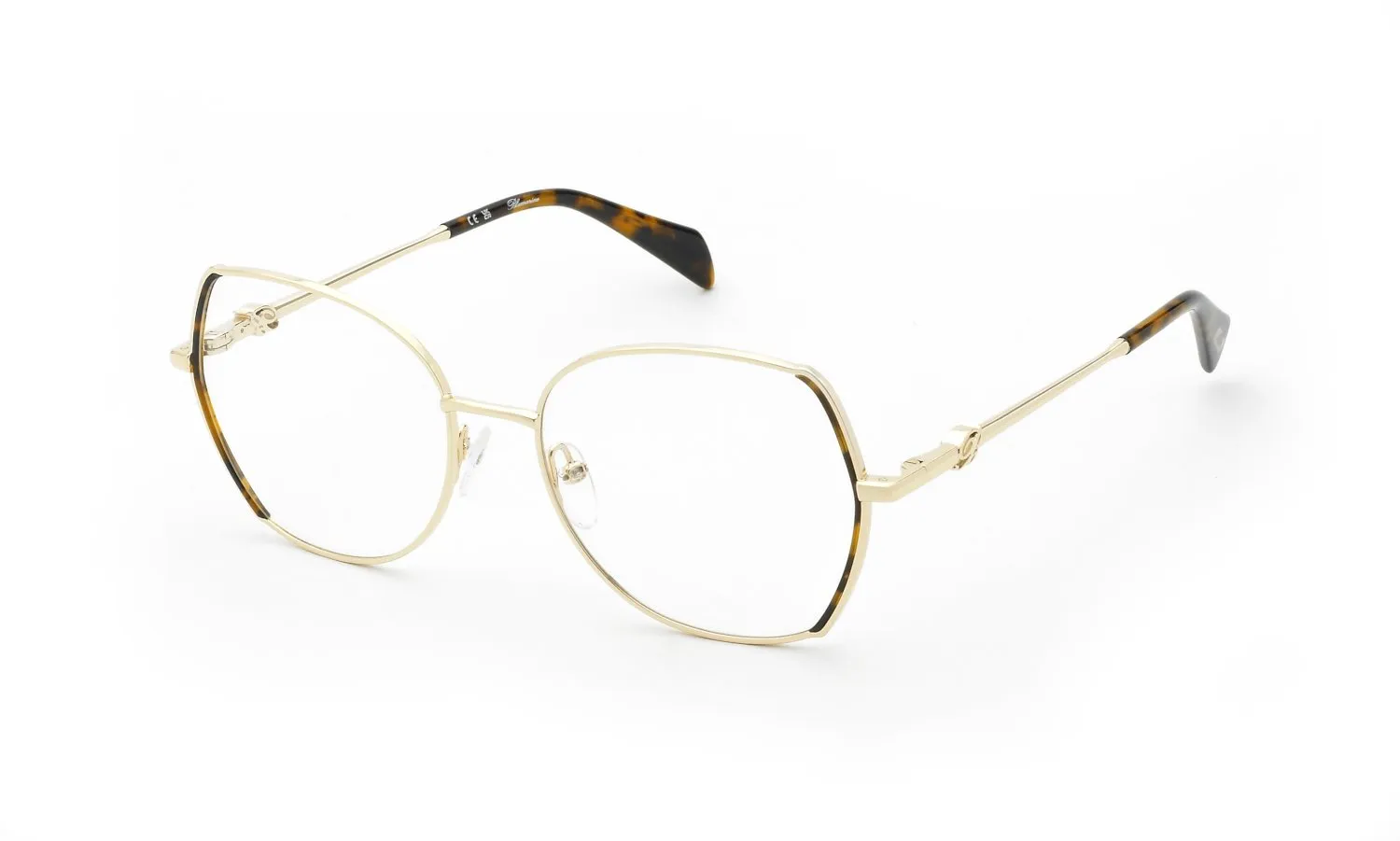 Blumarine VBM235 300 Montature da vista Metallo Oro Geometrica - immagine 1