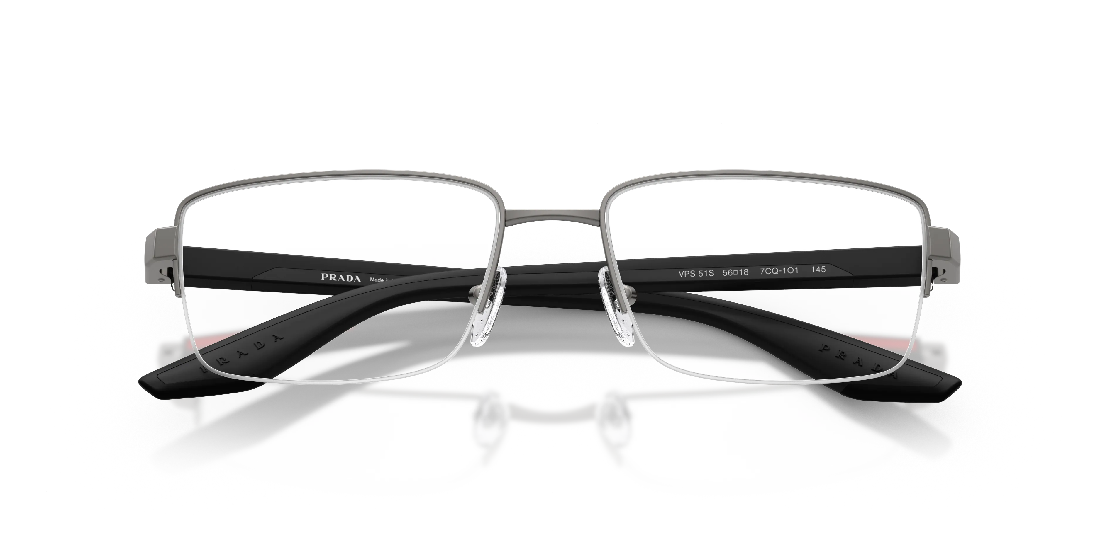 Prada Linea Rossa PS 51SV 7CQ1O1 Montature da vista Metallo Grigio Pillow Normale - immagine 2