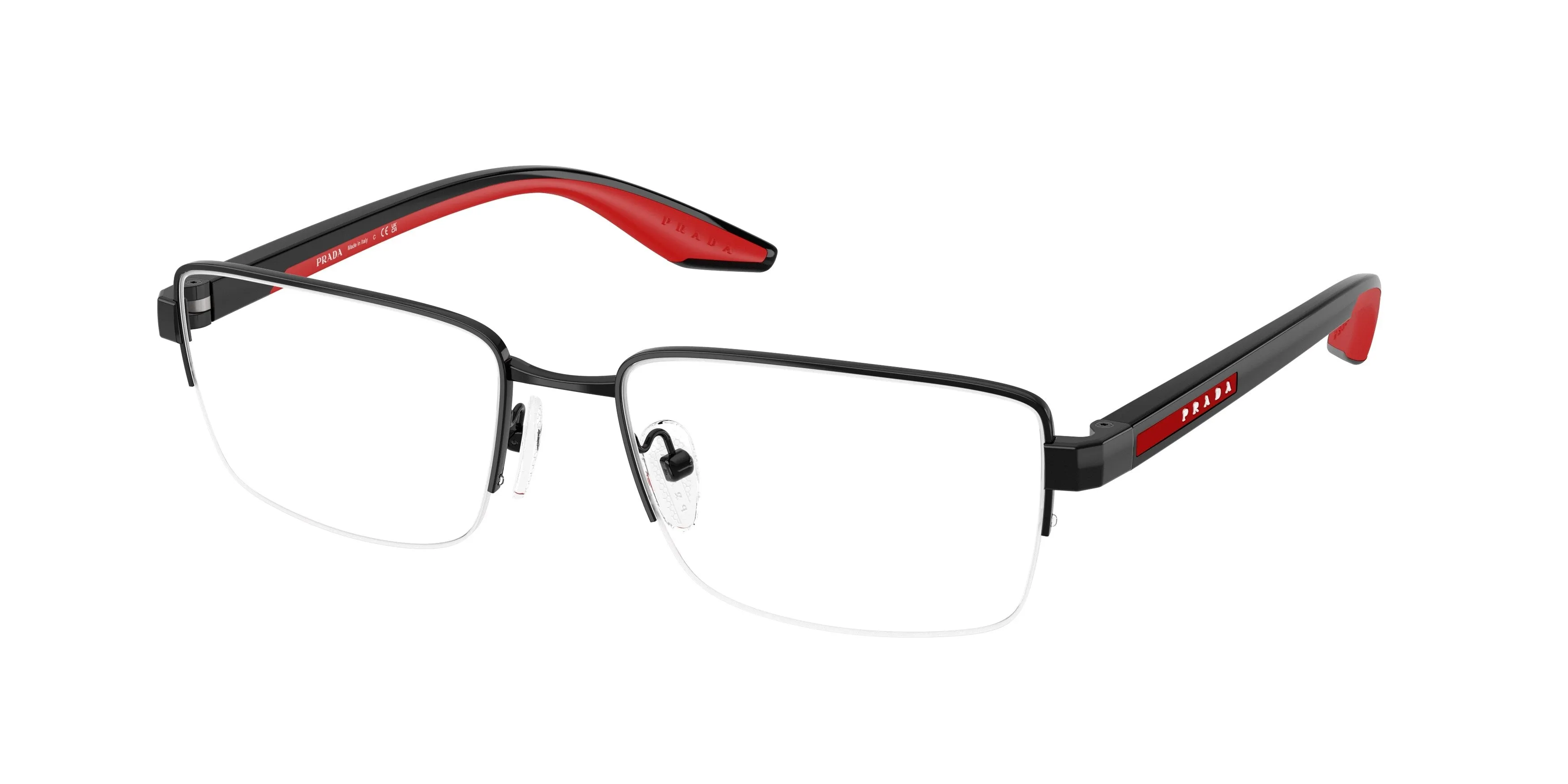 Prada Linea Rossa PS 51SV 1AB1O1 Montature da vista Metallo Nero Pillow Normale - immagine 1