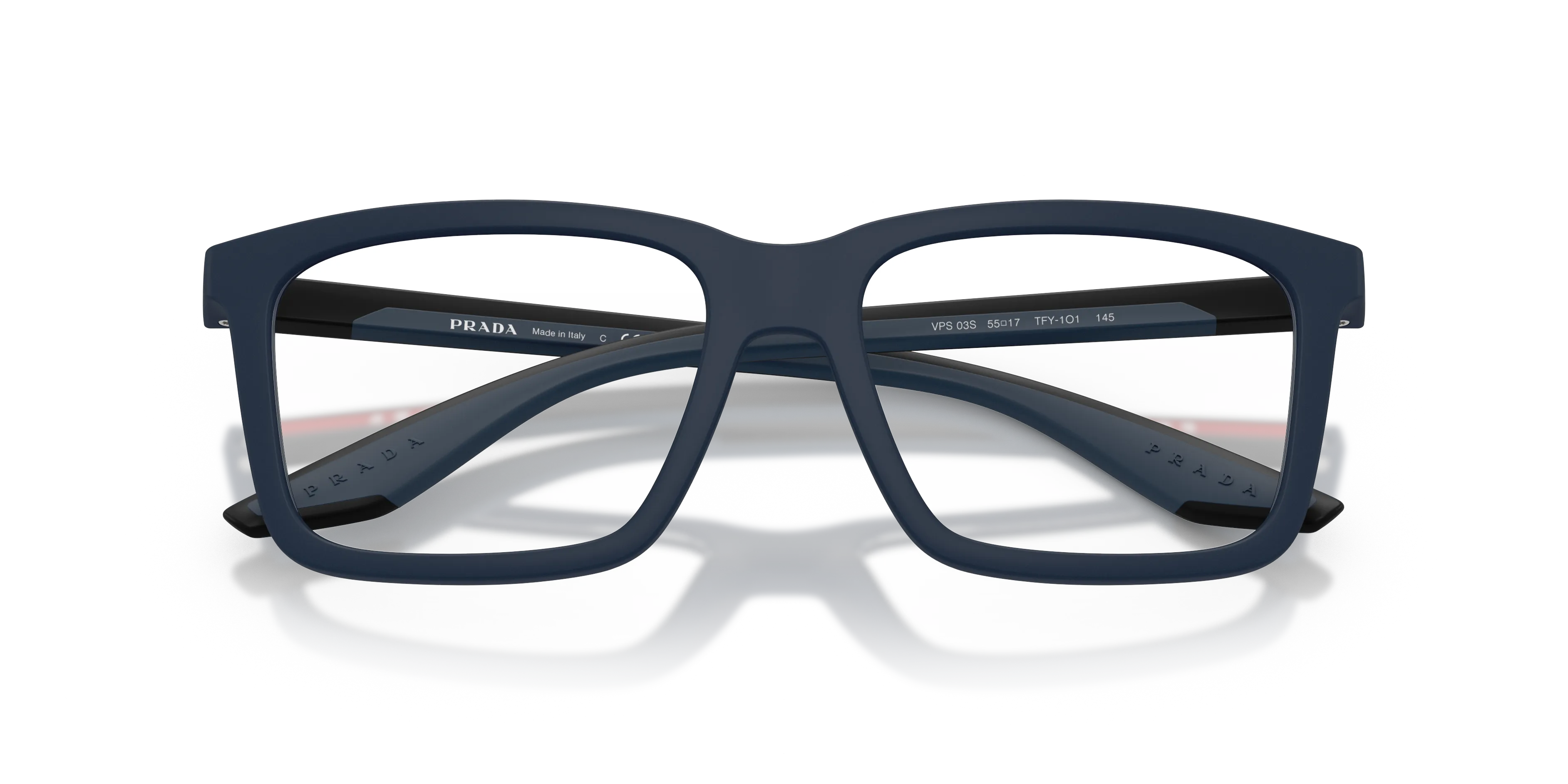 Prada Linea Rossa PS 03SV TFY1O1 Montature da vista Iniettato Blu Squadrata Normale - immagine 2