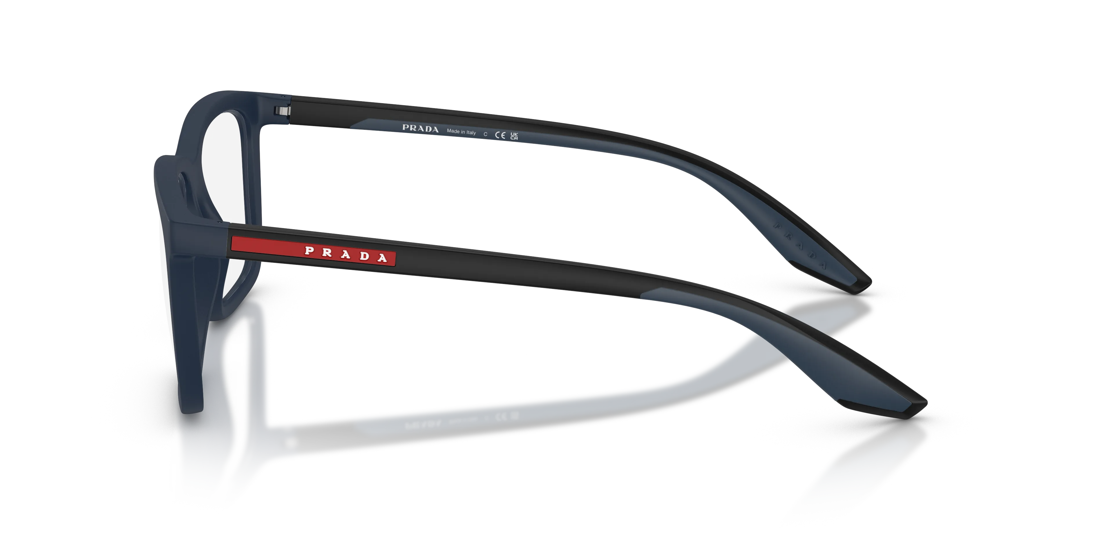 Prada Linea Rossa PS 03SV TFY1O1 Montature da vista Iniettato Blu Squadrata Normale - immagine 4