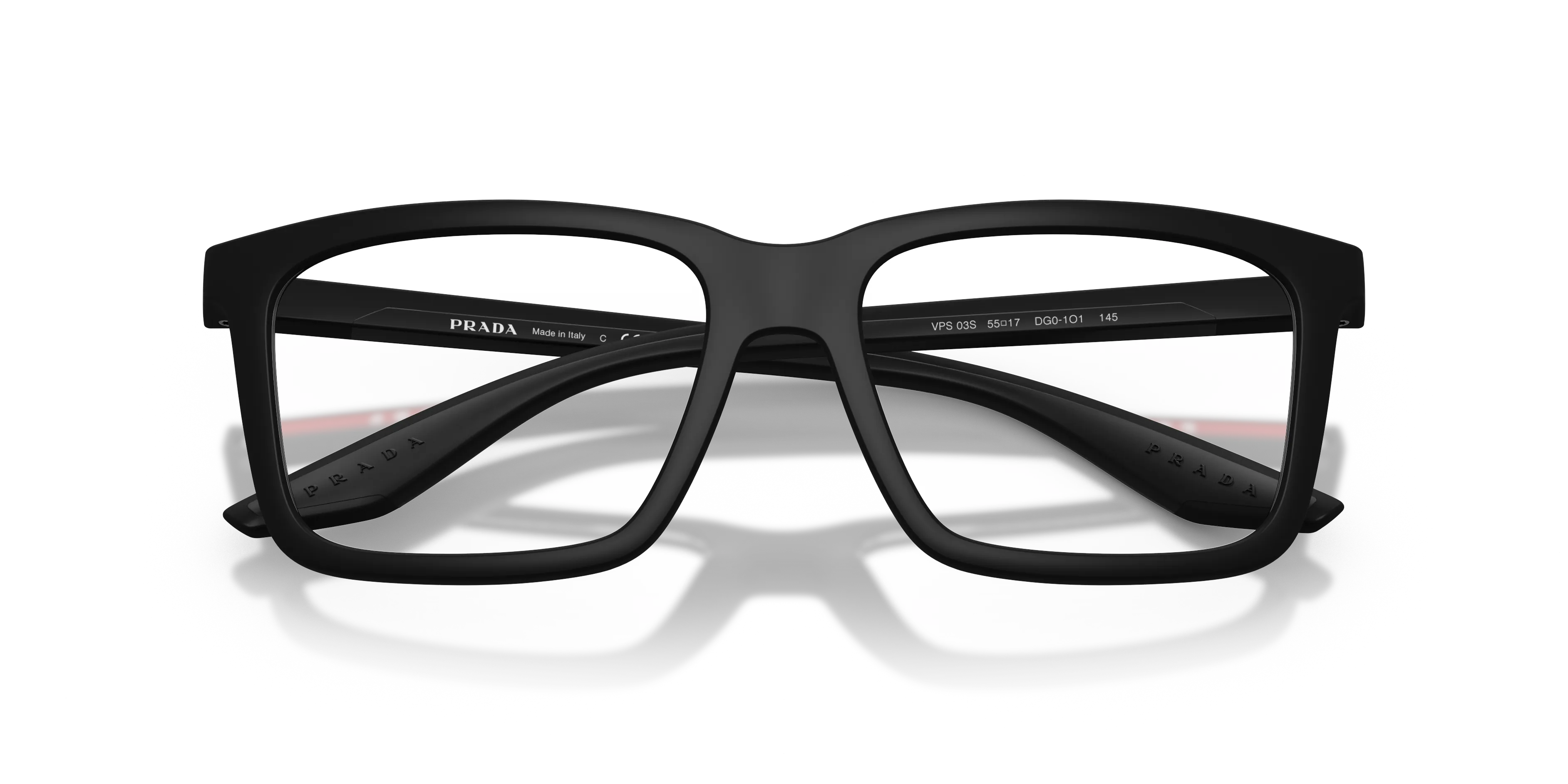 Prada Linea Rossa PS 03SV DG01O1 Montature da vista Iniettato Nero Squadrata Normale - immagine 2
