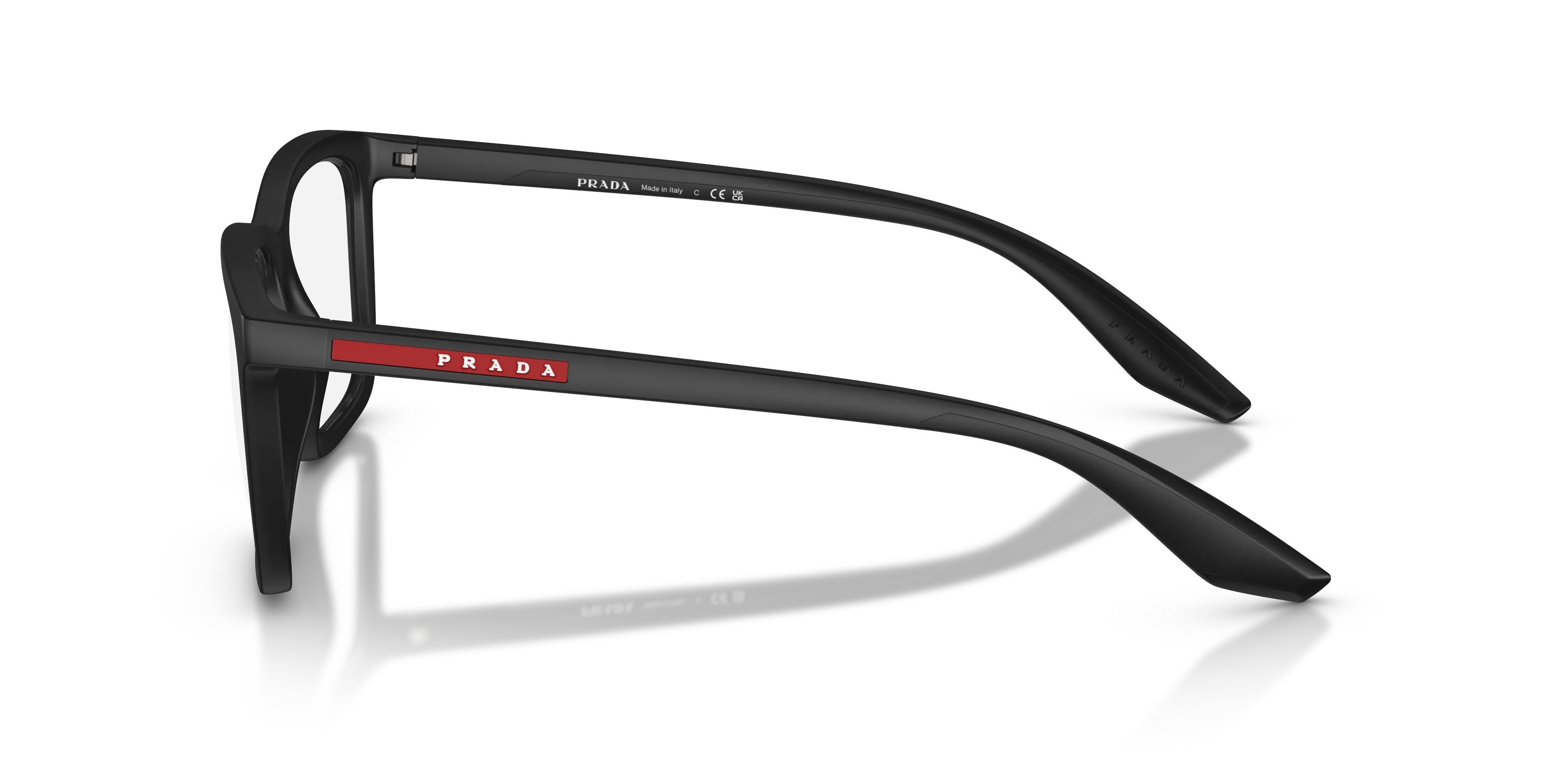 Prada Linea Rossa PS 03SV DG01O1 Montature da vista Iniettato Nero Squadrata Normale - immagine 4