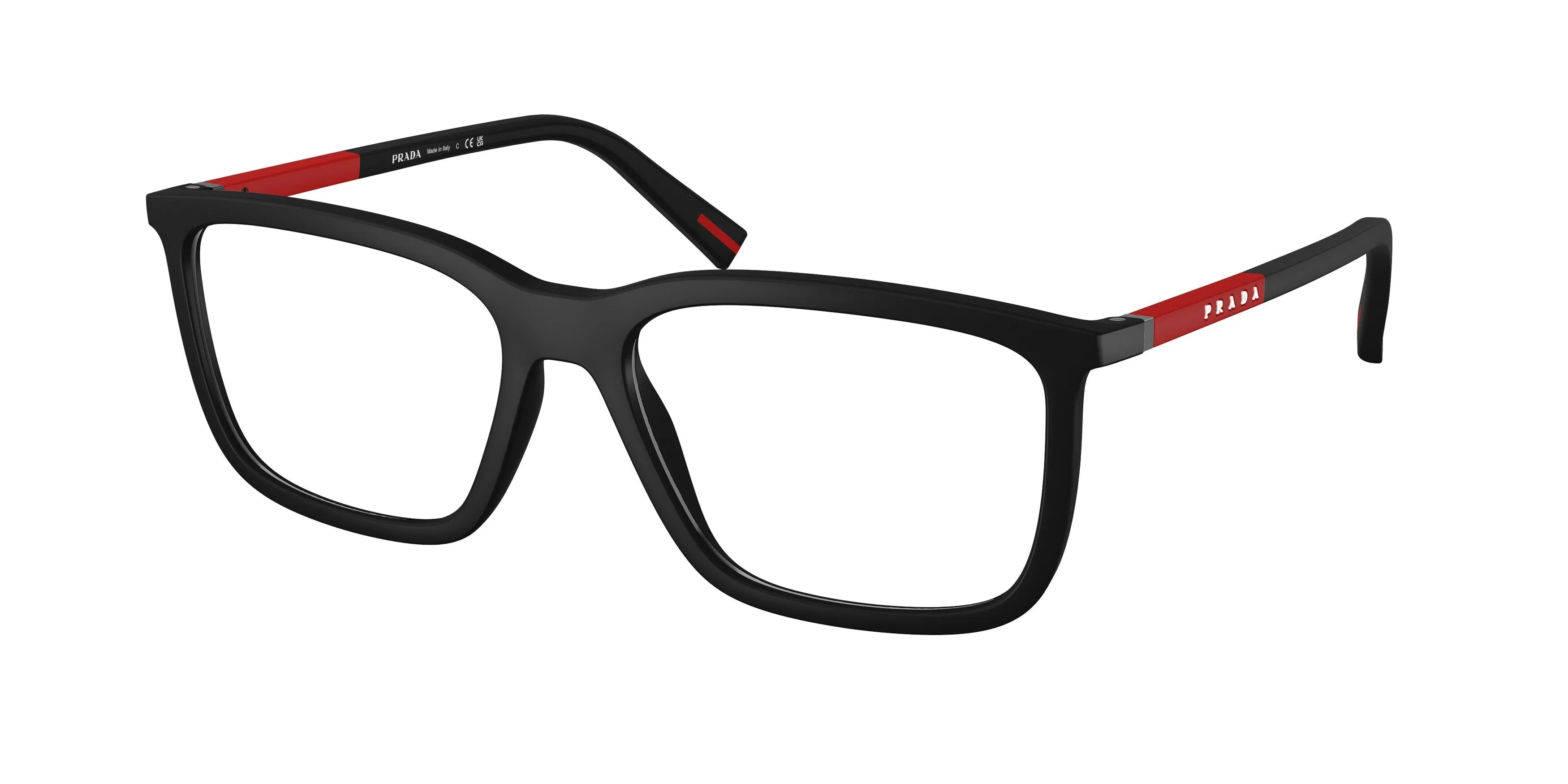 Prada Linea Rossa PS 01SV DG01O1 Montature da vista Iniettato Nero Pillow Normale - immagine 1