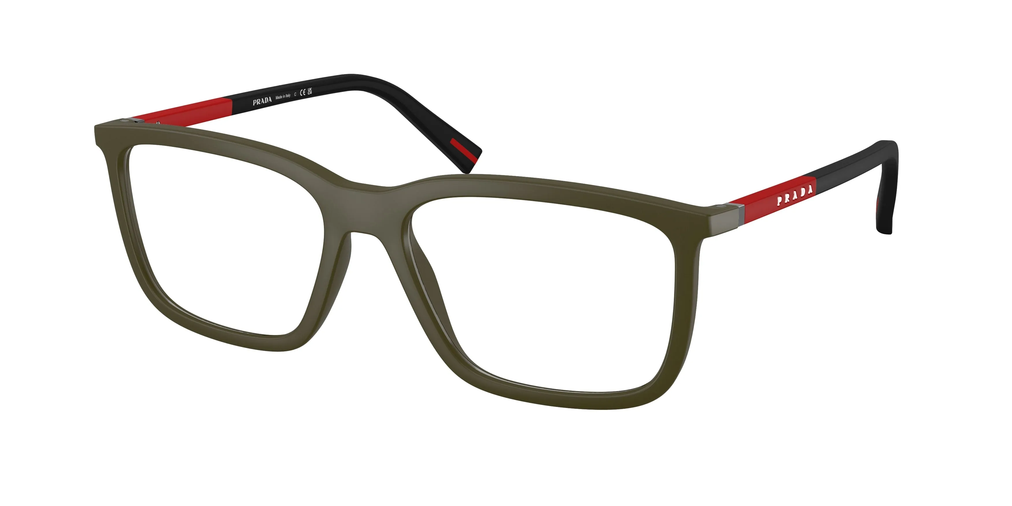 Prada Linea Rossa PS 01SV 15X1O1 Montature da vista Iniettato Verde Pillow Normale - immagine 1