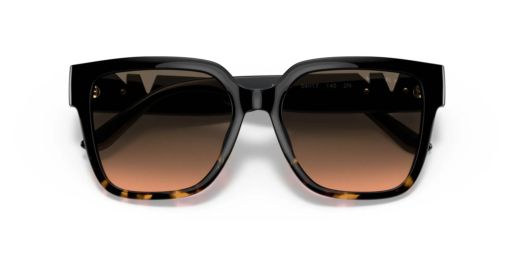 Michael Kors MK2170U KARLIE 390818 Occhiali da sole Iniettato Nero Arancione Squadrata Normale Sfumato - immagine 2