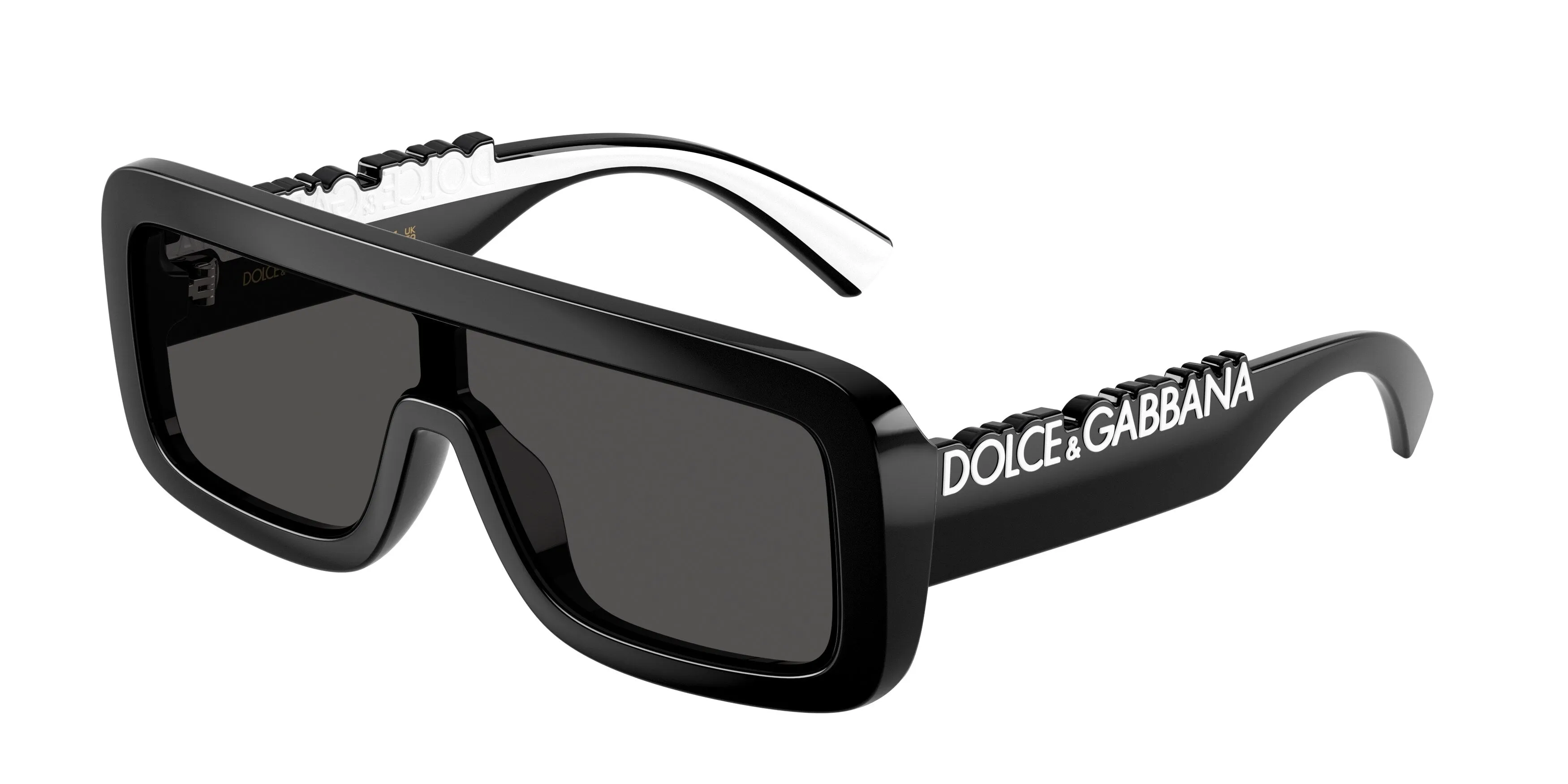 Dolce & Gabbana DX6013 501/87 Occhiali da sole Iniettato Nero Grigio Squadrata Normale - immagine 1