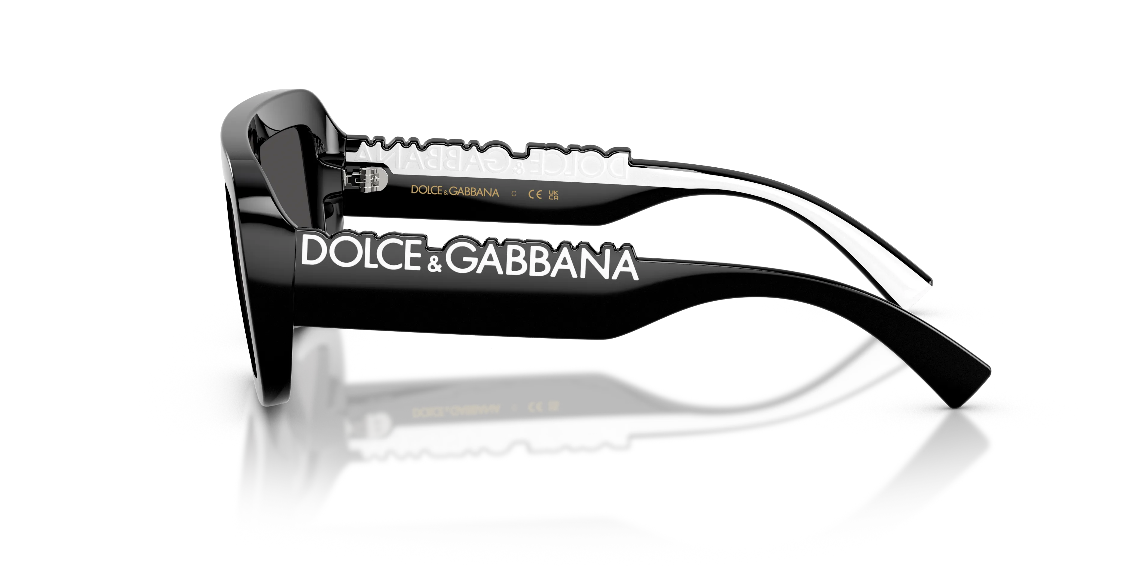 Dolce & Gabbana DX6013 501/87 Occhiali da sole Iniettato Nero Grigio Squadrata Normale - immagine 4