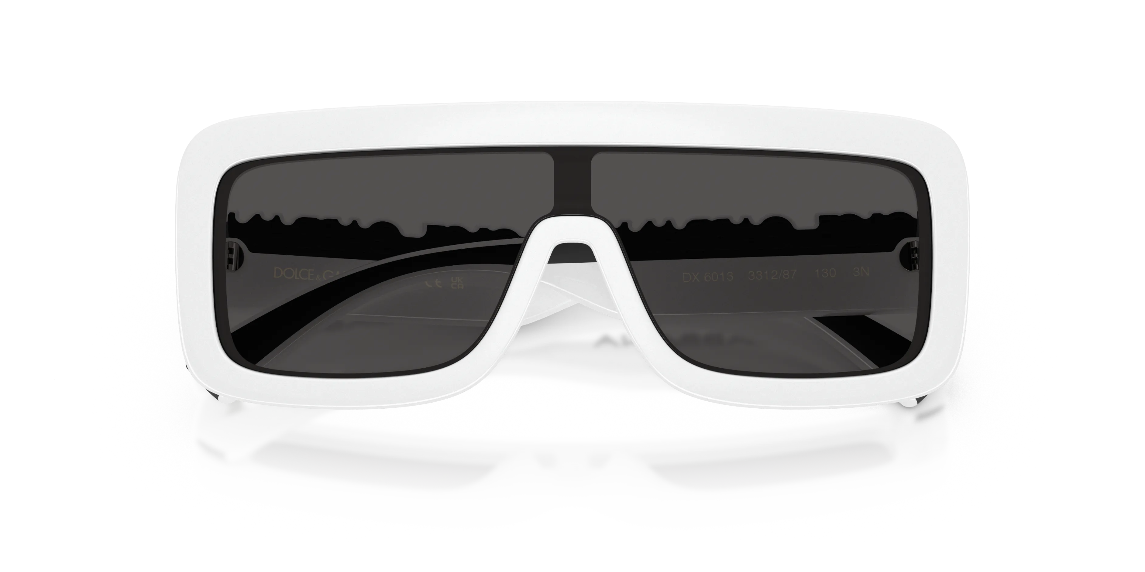 Dolce & Gabbana DX6013 331287 Occhiali da sole Iniettato Bianco Grigio Squadrata Normale - immagine 2