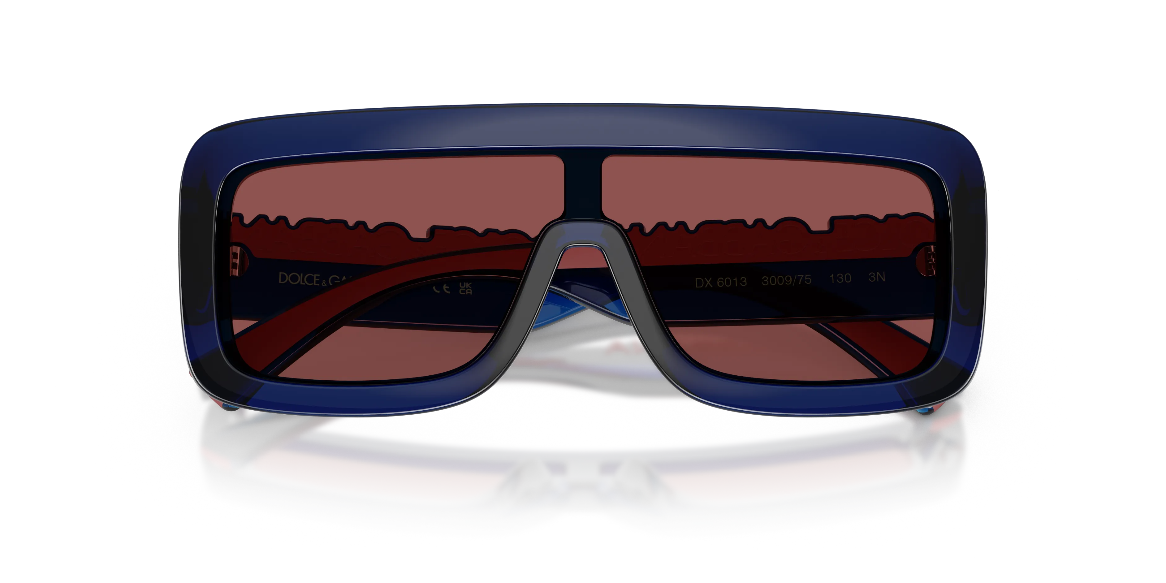 Dolce & Gabbana DX6013 300975 Occhiali da sole Iniettato Blu Viola Squadrata Normale - immagine 2