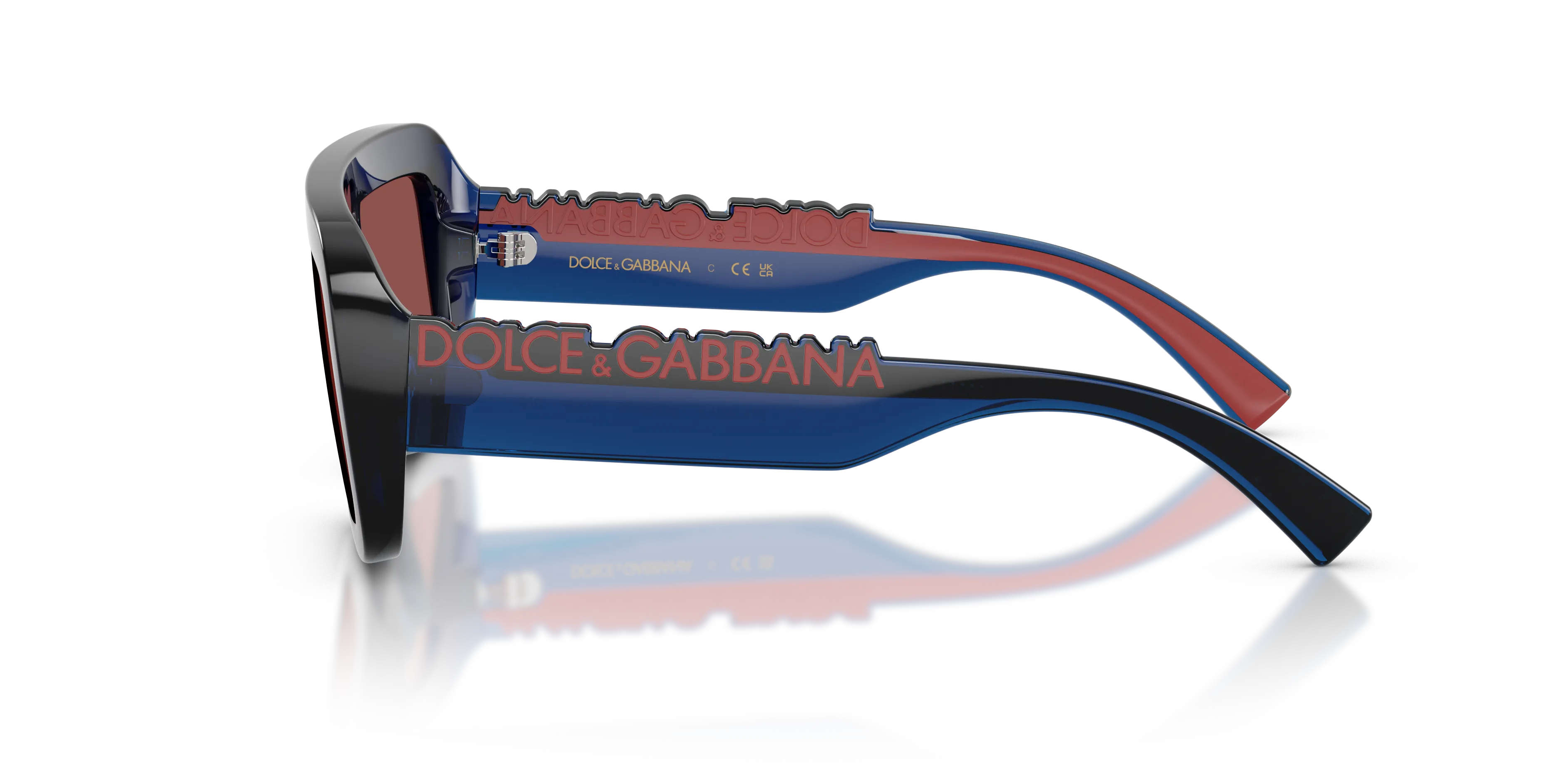 Dolce & Gabbana DX6013 300975 Occhiali da sole Iniettato Blu Viola Squadrata Normale - immagine 4