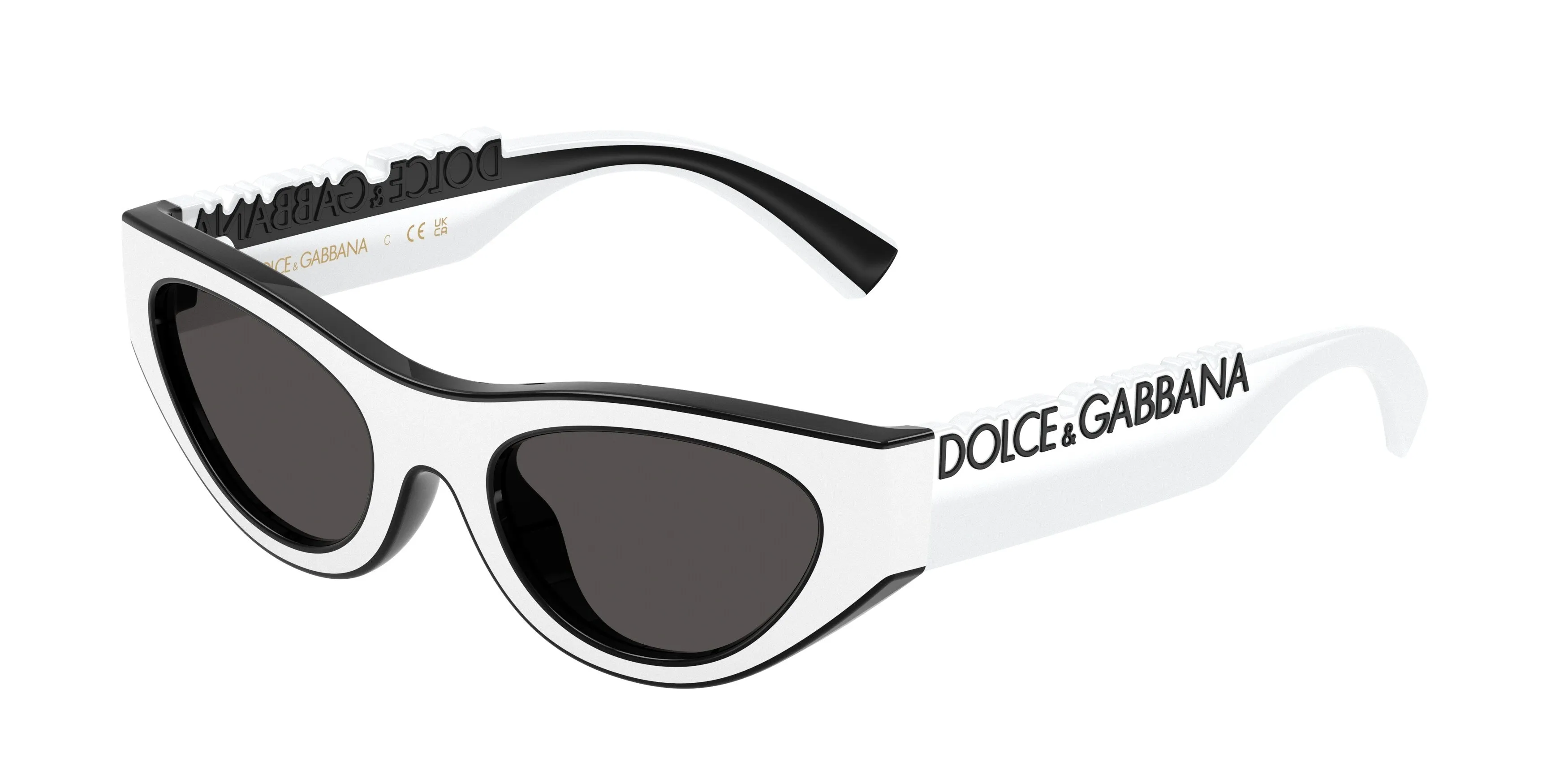 Dolce & Gabbana DX6012 346587 Occhiali da sole Iniettato Nero Grigio Cat Eye Normale - immagine 1