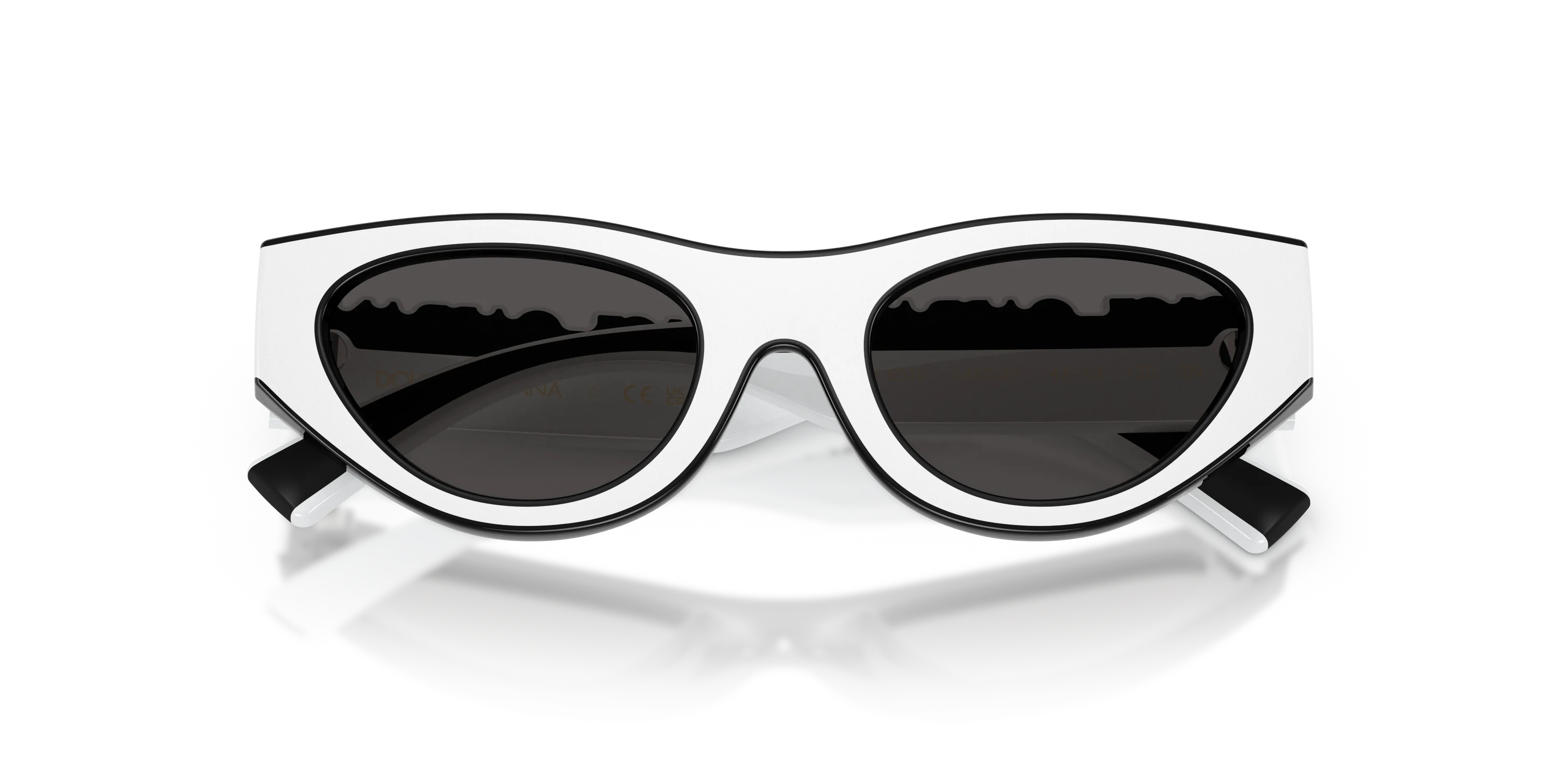 Dolce & Gabbana DX6012 346587 Occhiali da sole Iniettato Nero Grigio Cat Eye Normale - immagine 2