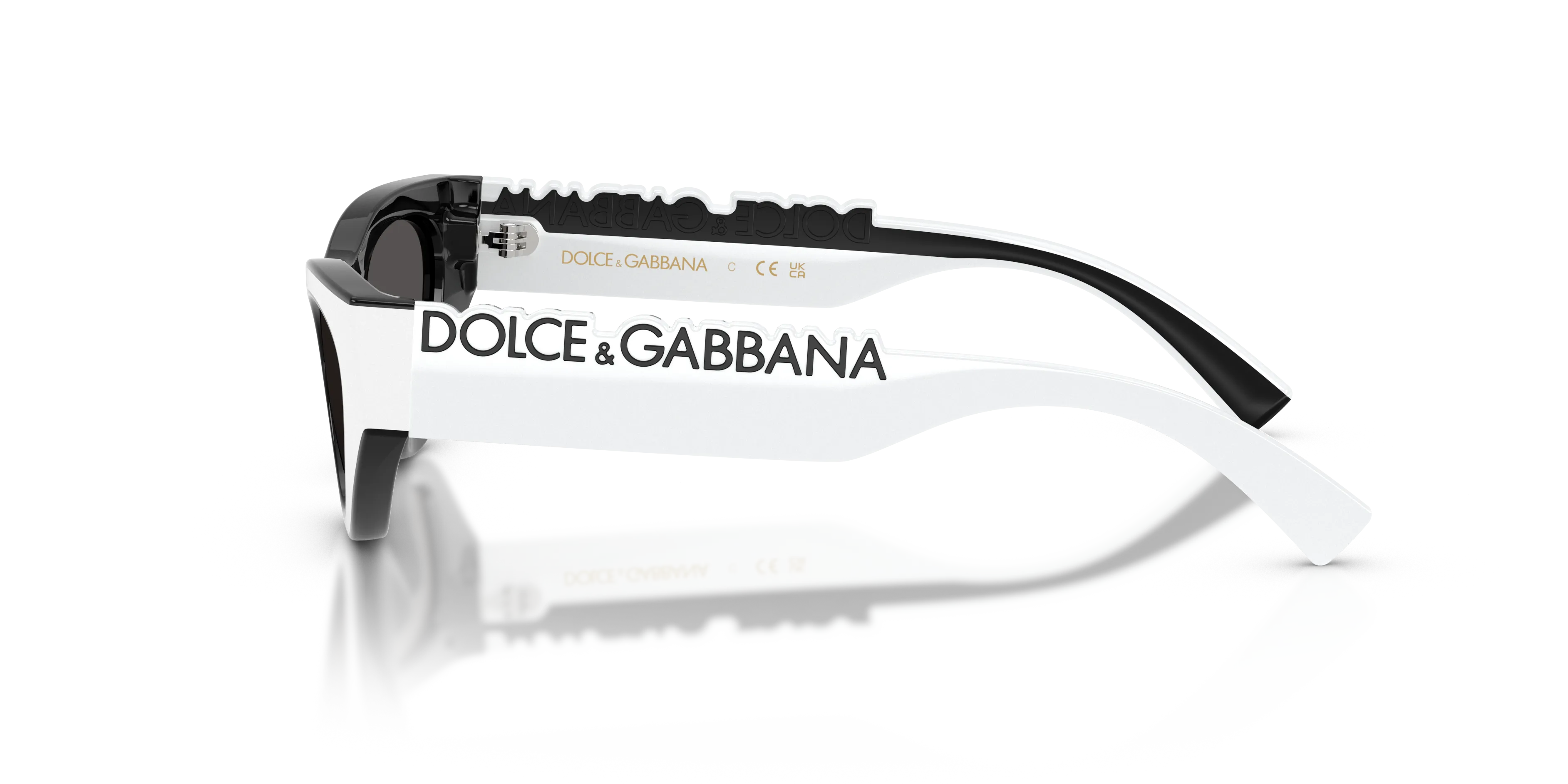 Dolce & Gabbana DX6012 346587 Occhiali da sole Iniettato Nero Grigio Cat Eye Normale - immagine 4