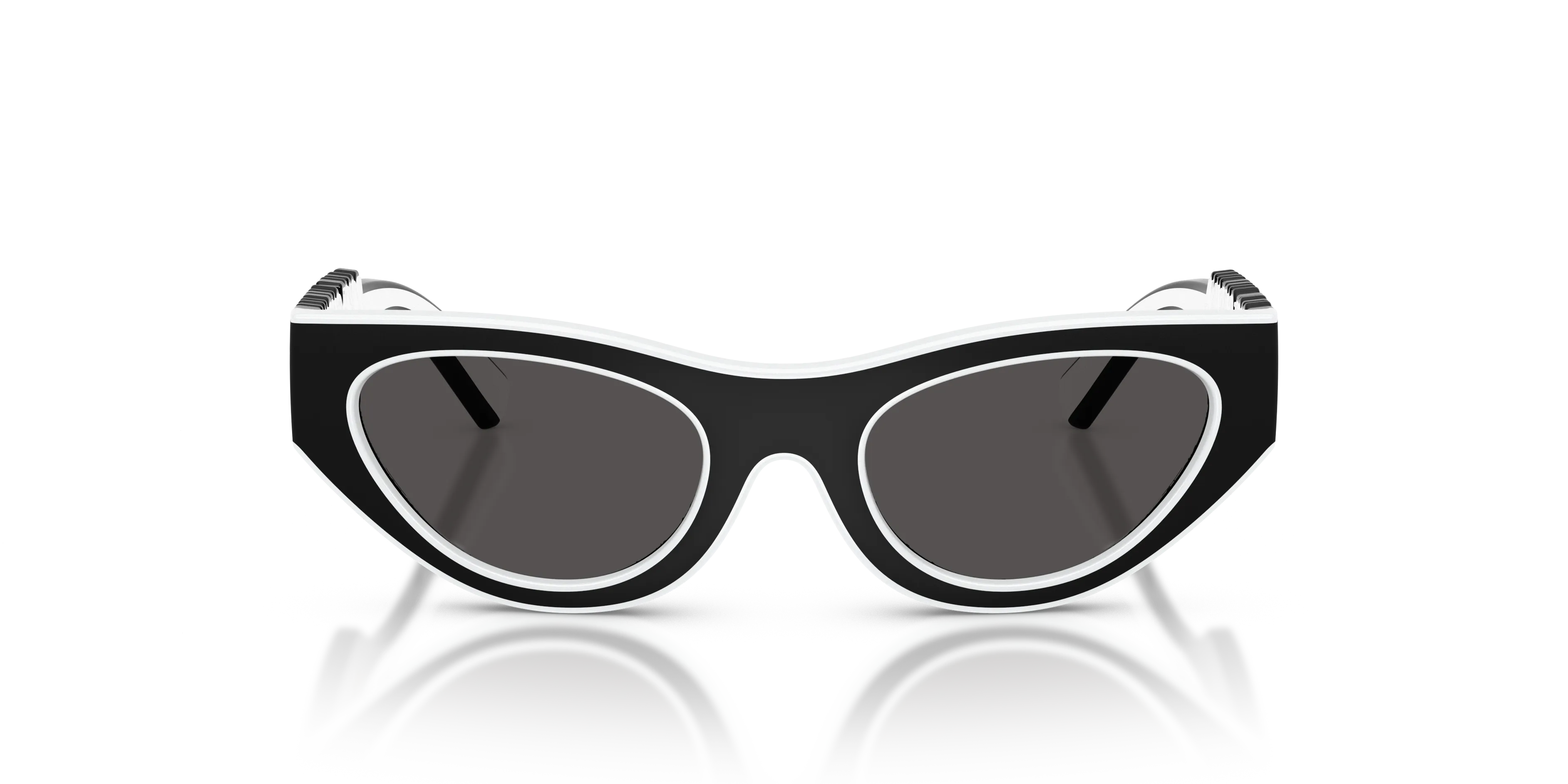 Dolce & Gabbana DX6012 345787 Occhiali da sole Iniettato Nero Grigio Cat Eye Normale - immagine 3