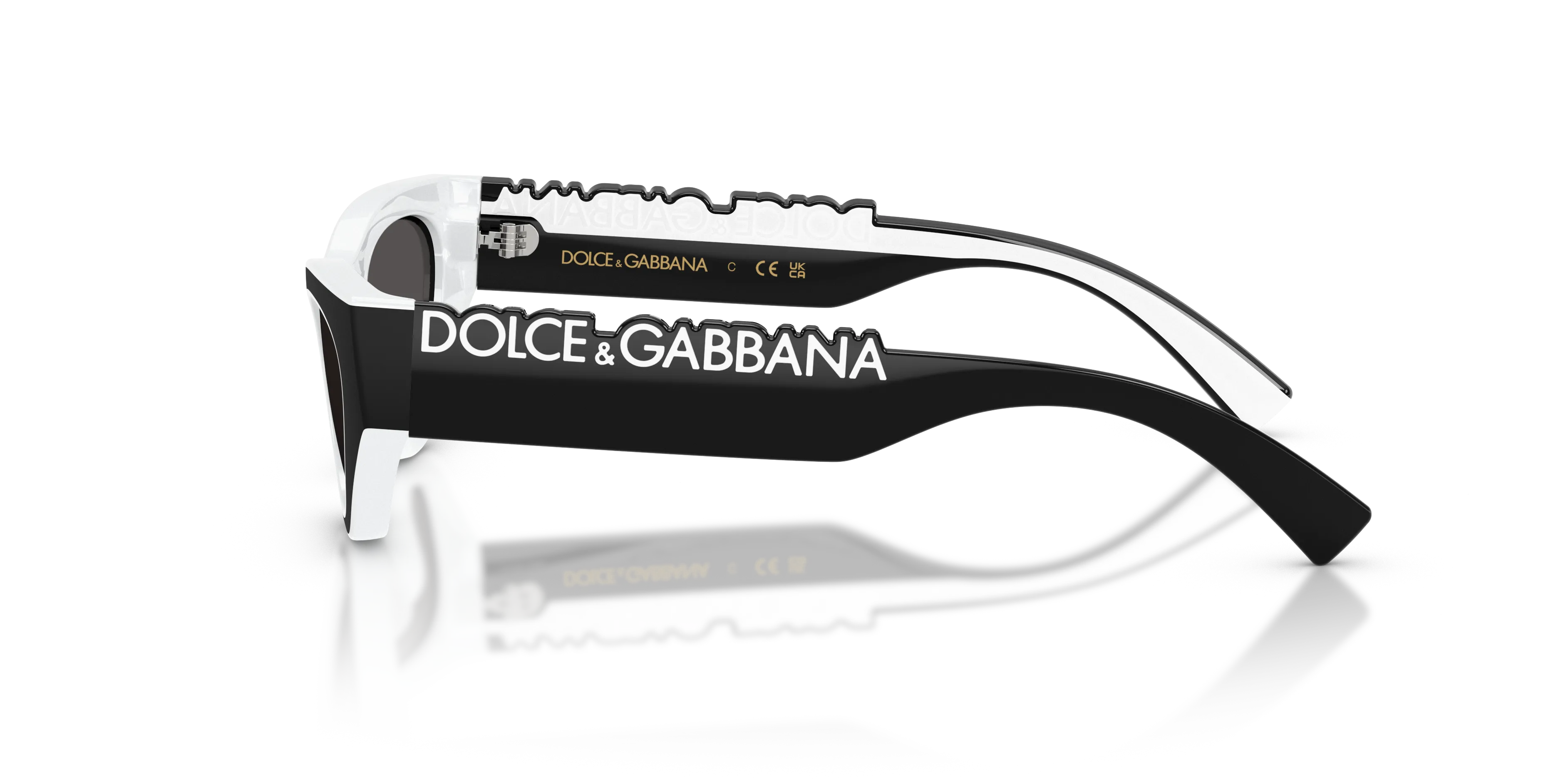 Dolce & Gabbana DX6012 345787 Occhiali da sole Iniettato Nero Grigio Cat Eye Normale - immagine 4