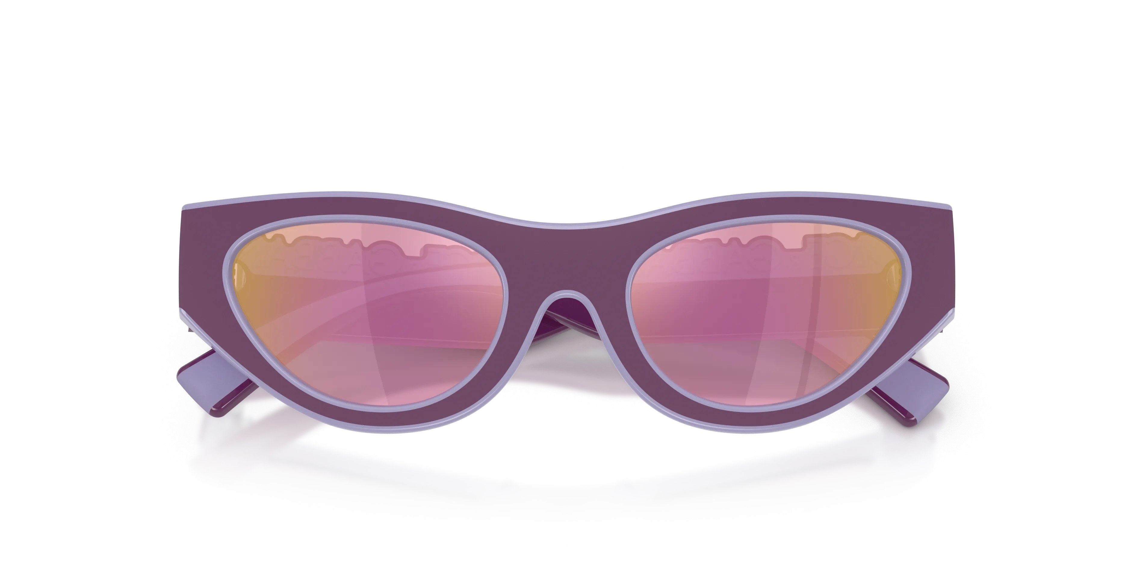 Dolce & Gabbana DX6012 33601T Occhiali da sole Iniettato Blu Rosa Cat Eye Specchiate - immagine 2