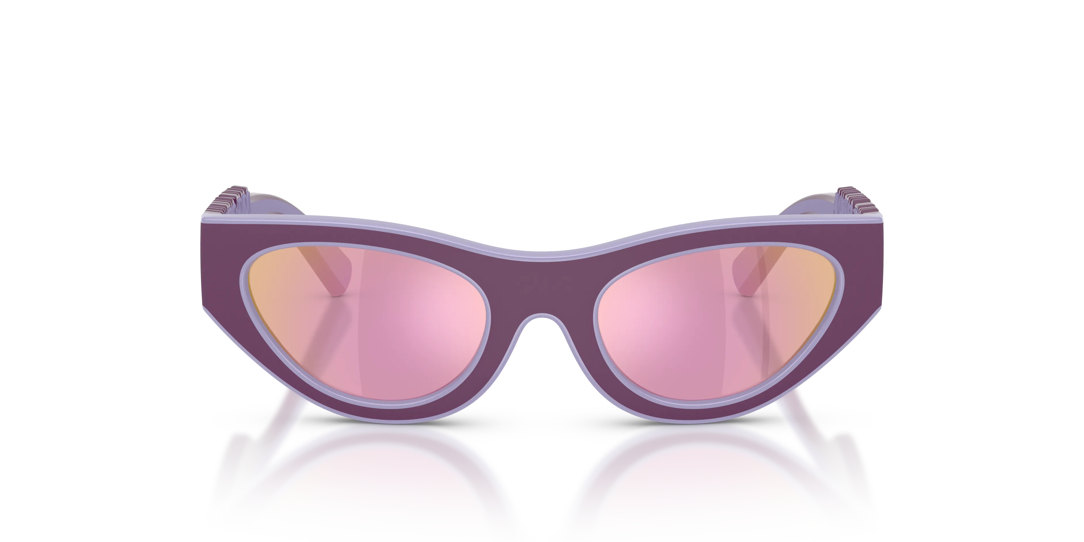 Dolce & Gabbana DX6012 33601T Occhiali da sole Iniettato Blu Rosa Cat Eye Specchiate - immagine 3