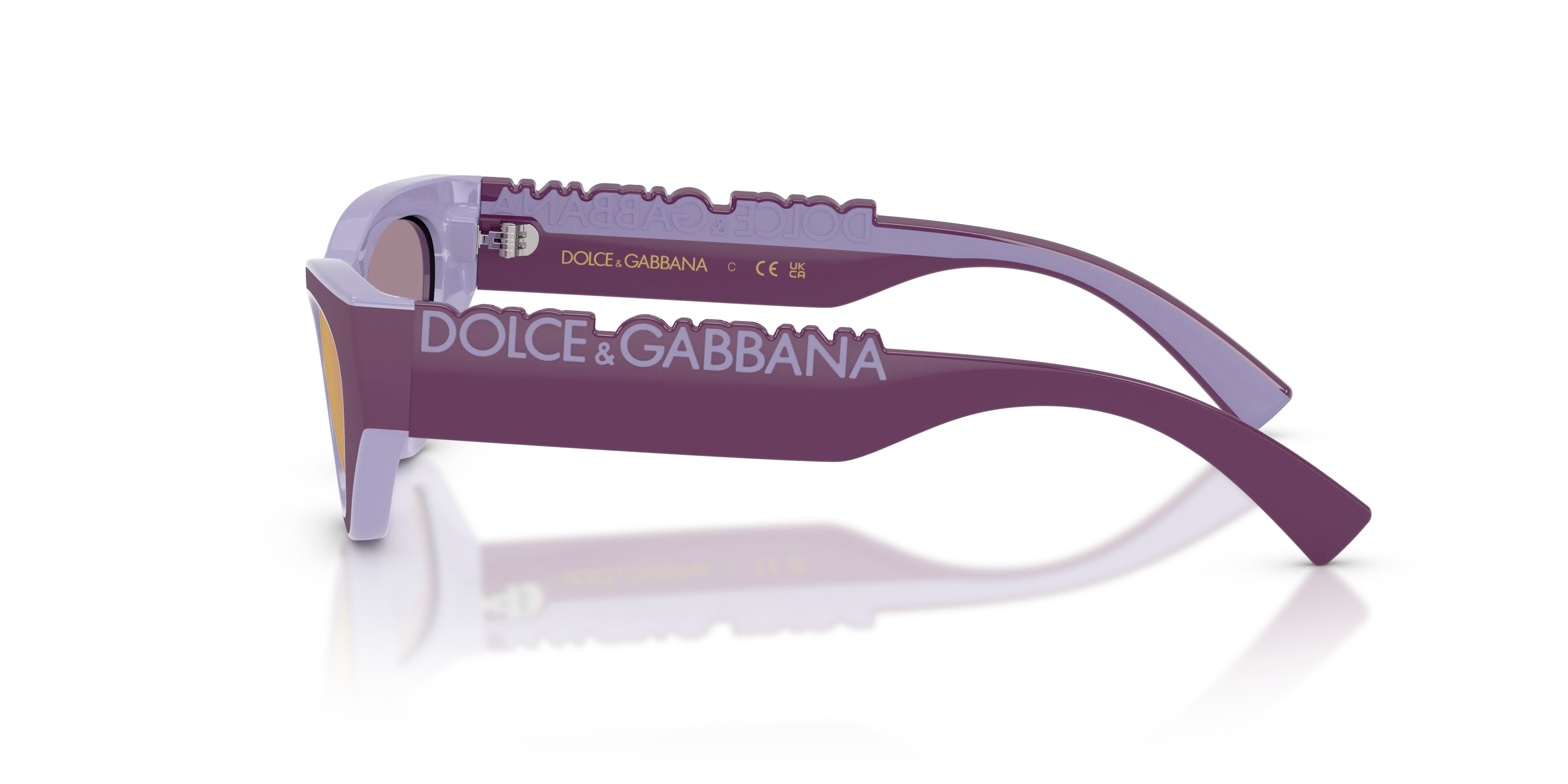 Dolce & Gabbana DX6012 33601T Occhiali da sole Iniettato Blu Rosa Cat Eye Specchiate - immagine 4