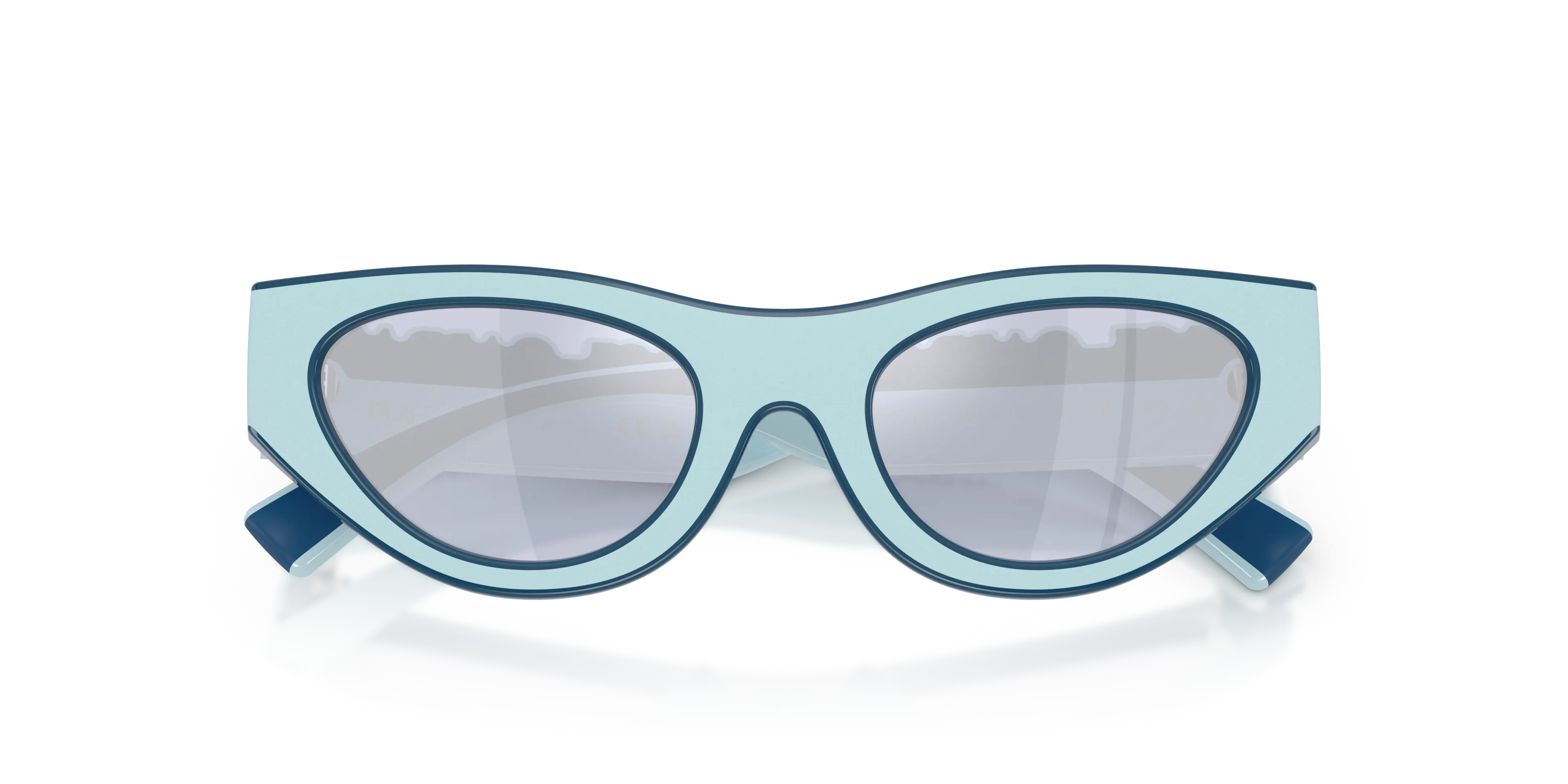 Dolce & Gabbana DX6012 30151U Occhiali da sole Iniettato Viola Viola Cat Eye Specchiate - immagine 2