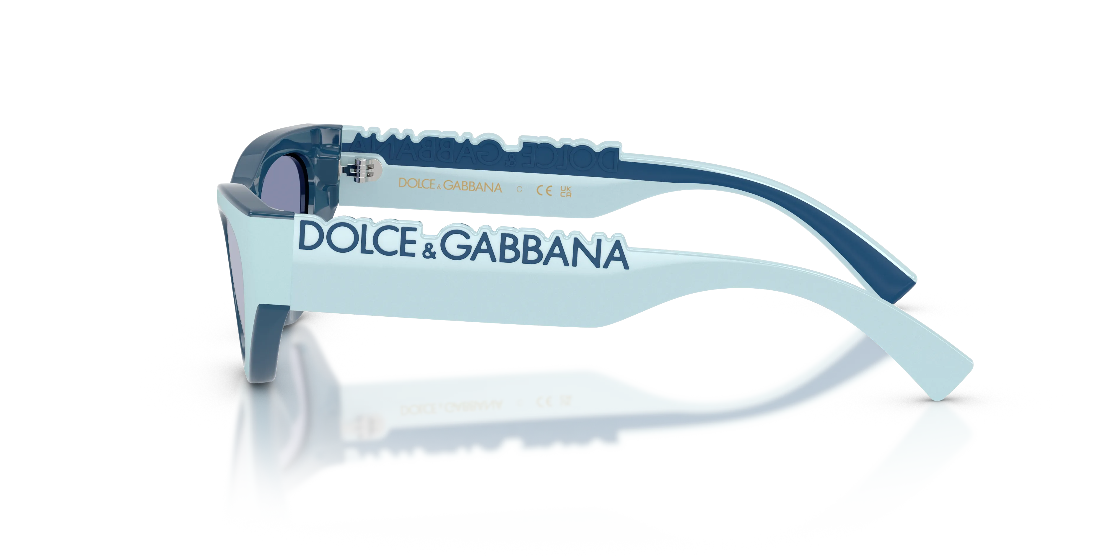 Dolce & Gabbana DX6012 30151U Occhiali da sole Iniettato Viola Viola Cat Eye Specchiate - immagine 4