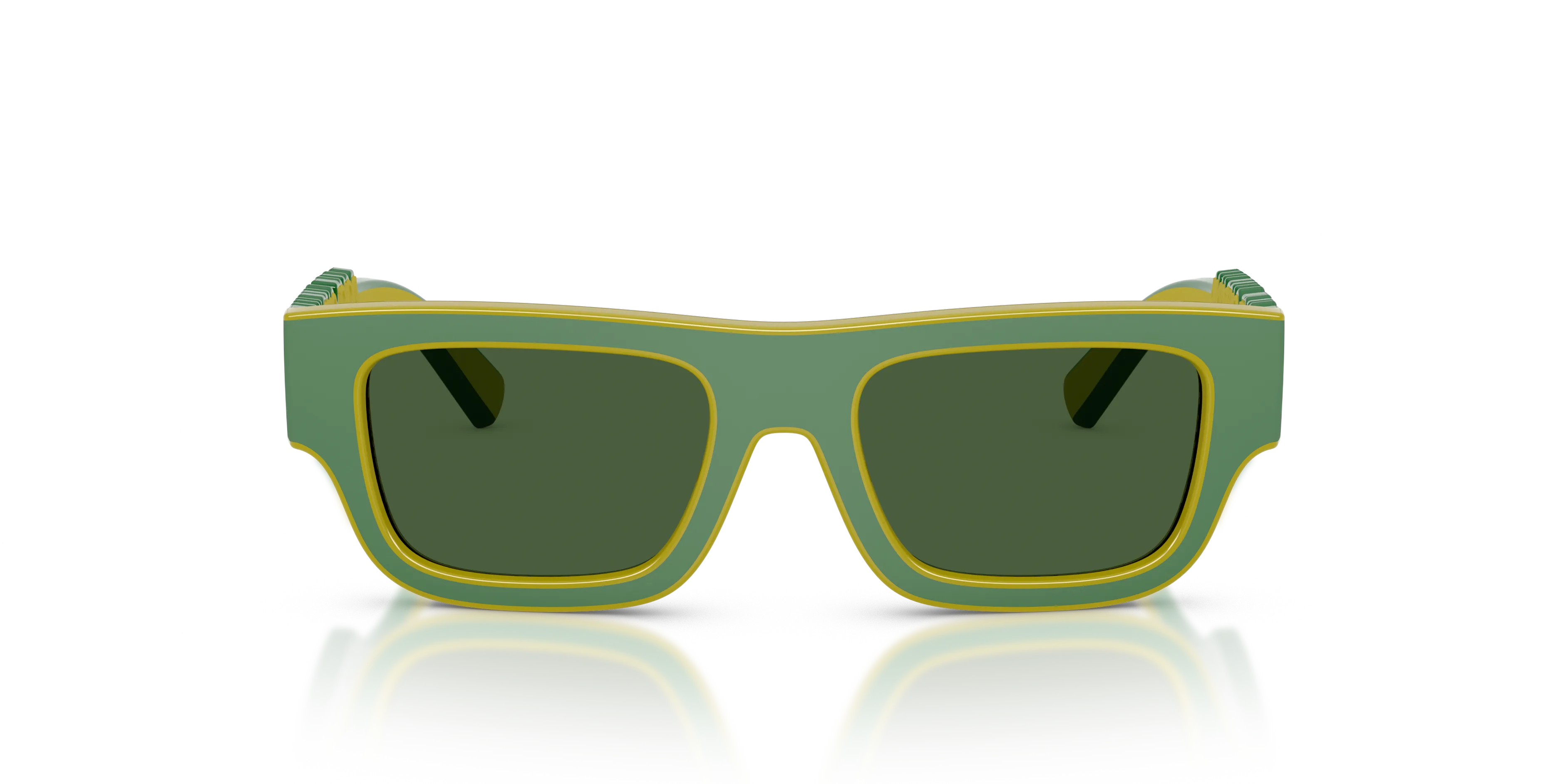 Dolce & Gabbana DX6011 346771 Occhiali da sole Iniettato Verde Verde Squadrata Normale - immagine 3