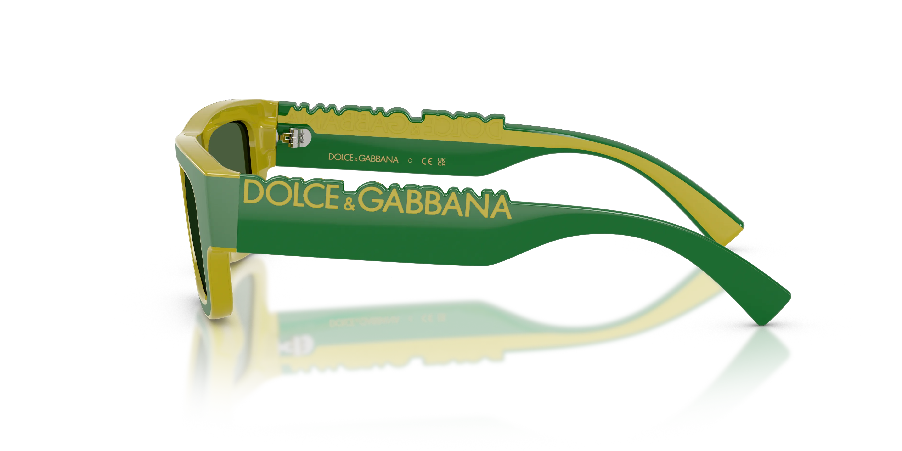 Dolce & Gabbana DX6011 346771 Occhiali da sole Iniettato Verde Verde Squadrata Normale - immagine 4