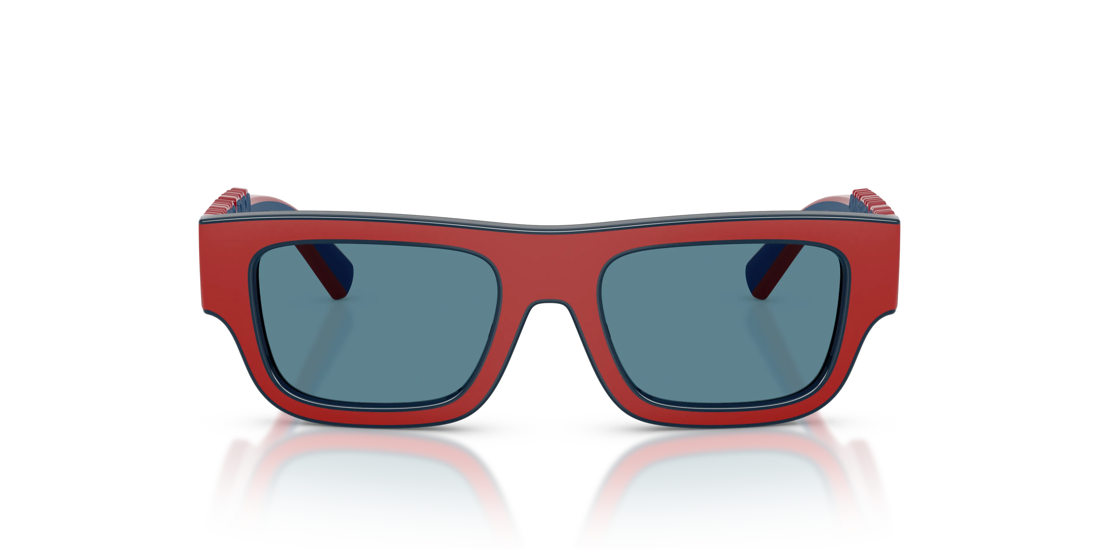 Dolce & Gabbana DX6011 346680 Occhiali da sole Iniettato Rosso Grigio Squadrata Normale - immagine 3