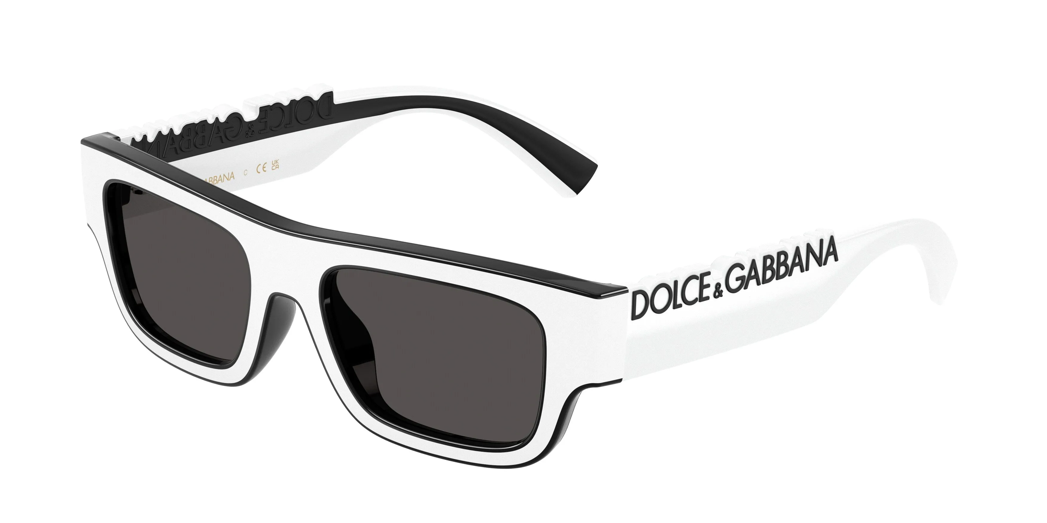 Dolce & Gabbana DX6011 346587 Occhiali da sole Iniettato Nero Grigio Squadrata Normale - immagine 1