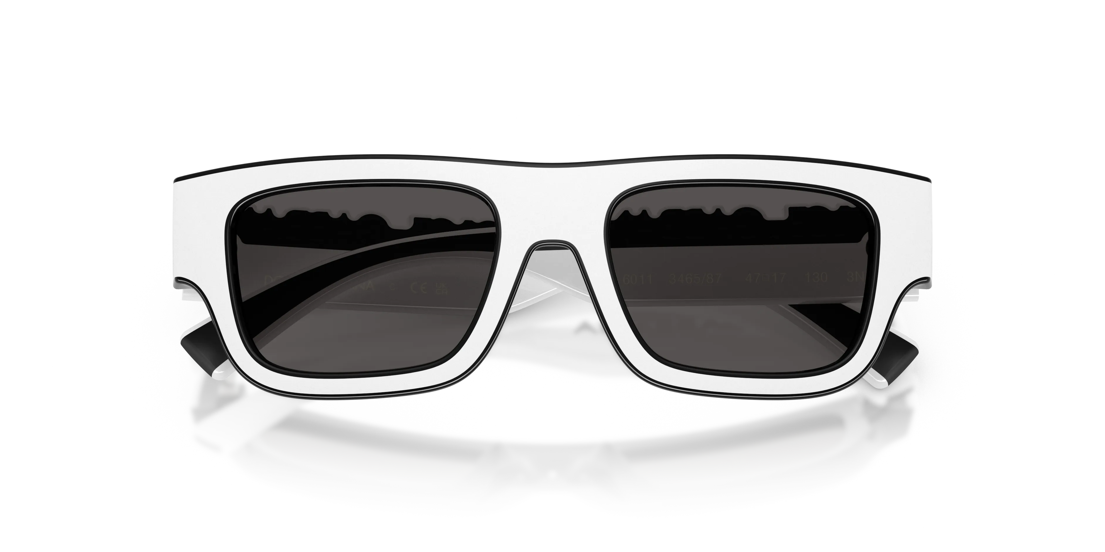 Dolce & Gabbana DX6011 346587 Occhiali da sole Iniettato Nero Grigio Squadrata Normale - immagine 2