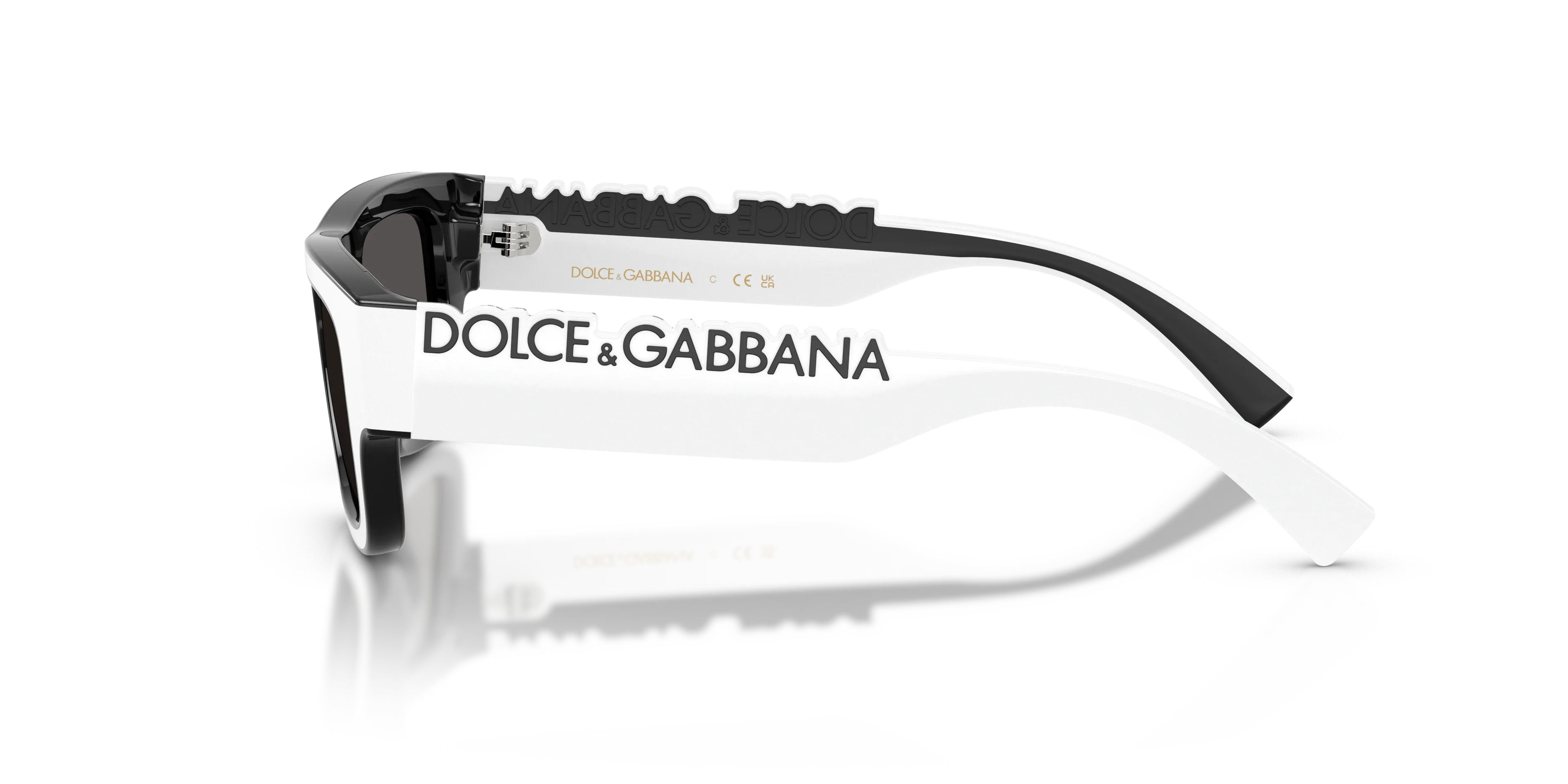 Dolce & Gabbana DX6011 346587 Occhiali da sole Iniettato Nero Grigio Squadrata Normale - immagine 4