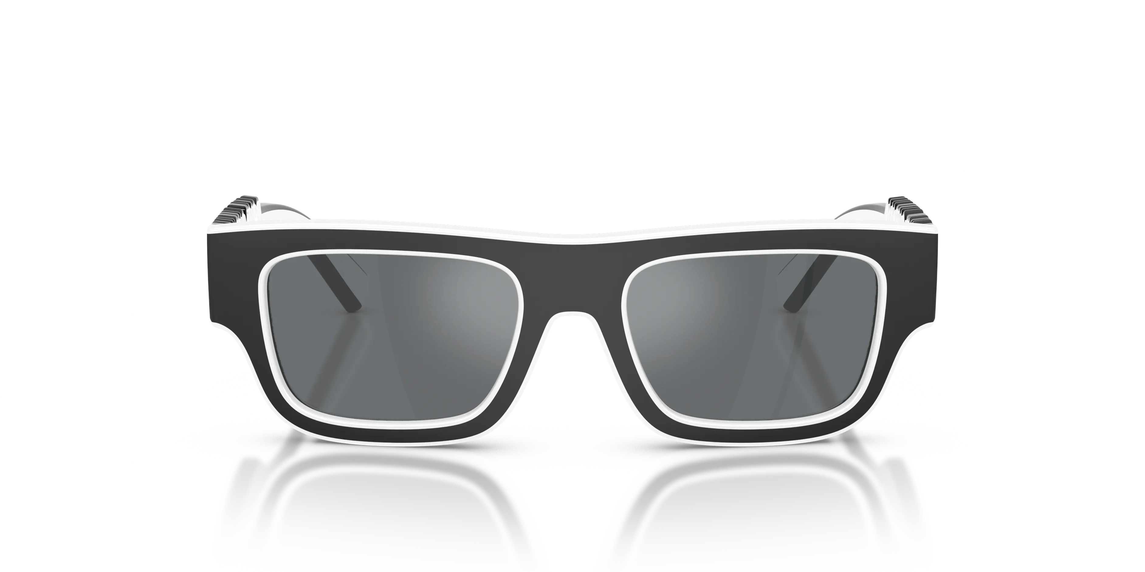 Dolce & Gabbana DX6011 34576G Occhiali da sole Iniettato Nero Grigio Squadrata Specchiate - immagine 3