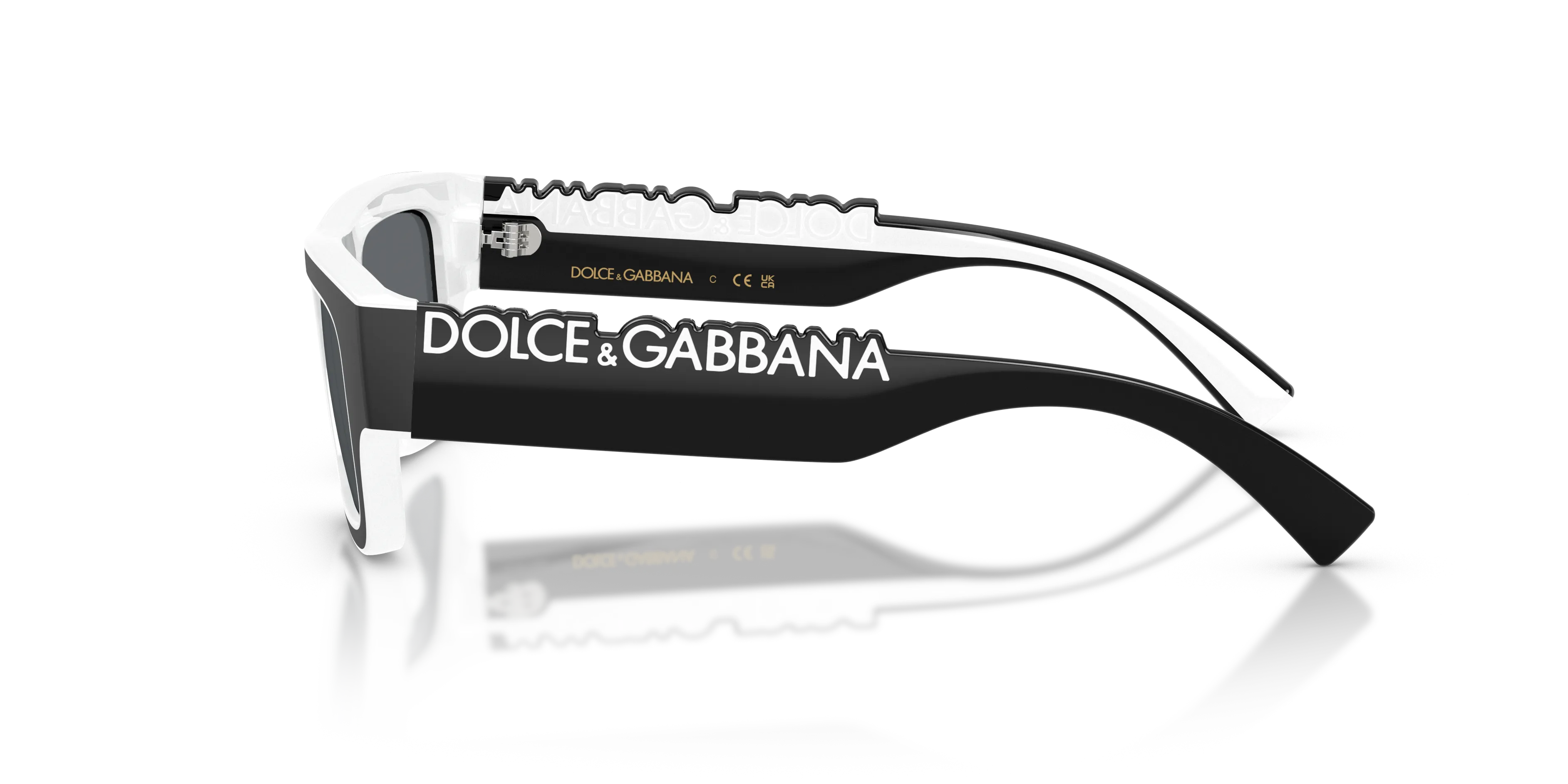 Dolce & Gabbana DX6011 34576G Occhiali da sole Iniettato Nero Grigio Squadrata Specchiate - immagine 4