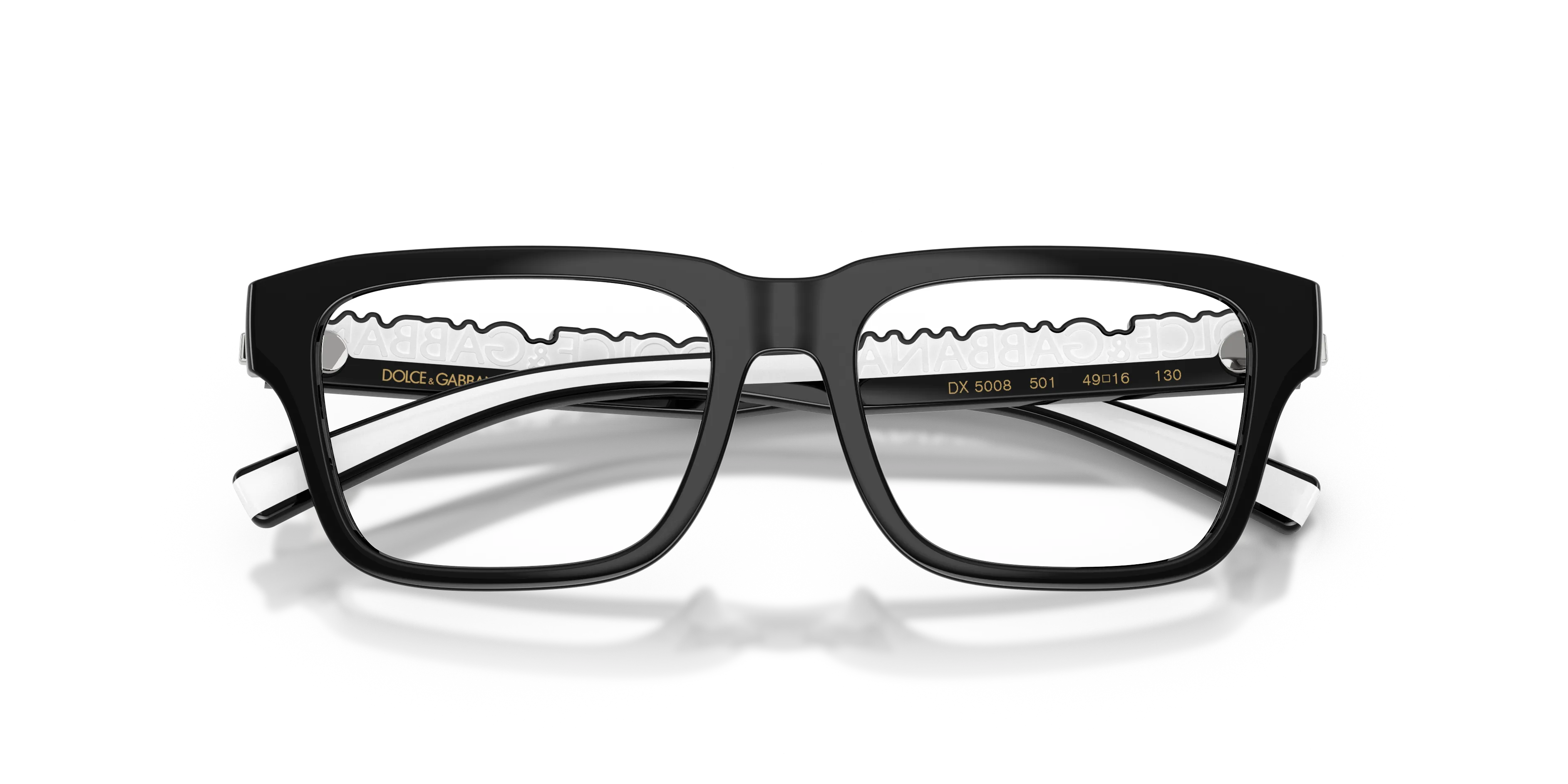Dolce & Gabbana DX5008 501 Montature da vista Iniettato Nero Squadrata Normale - immagine 2
