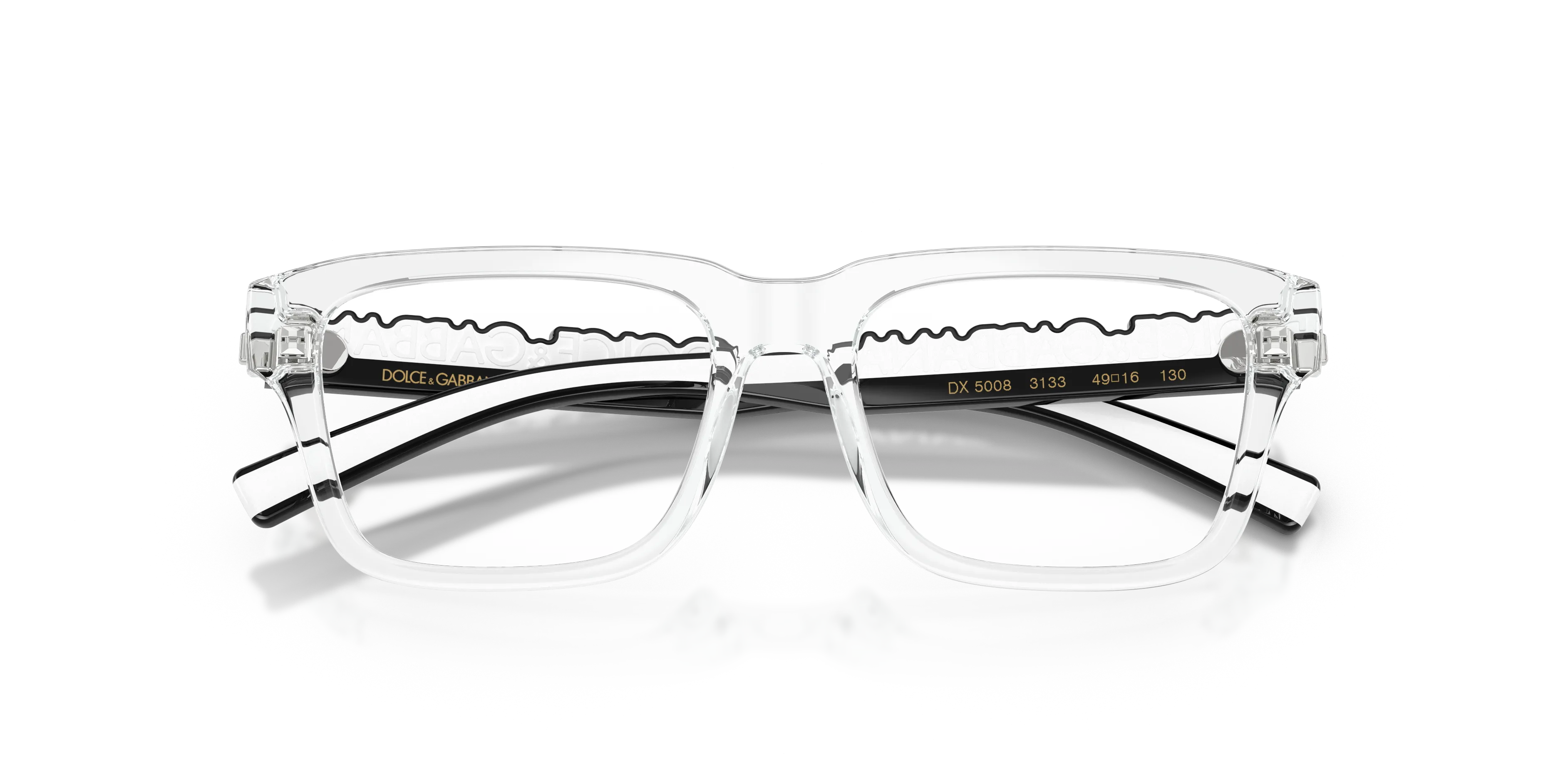 Dolce & Gabbana DX5008 3133 Montature da vista Iniettato Trasparente Squadrata Normale - immagine 2