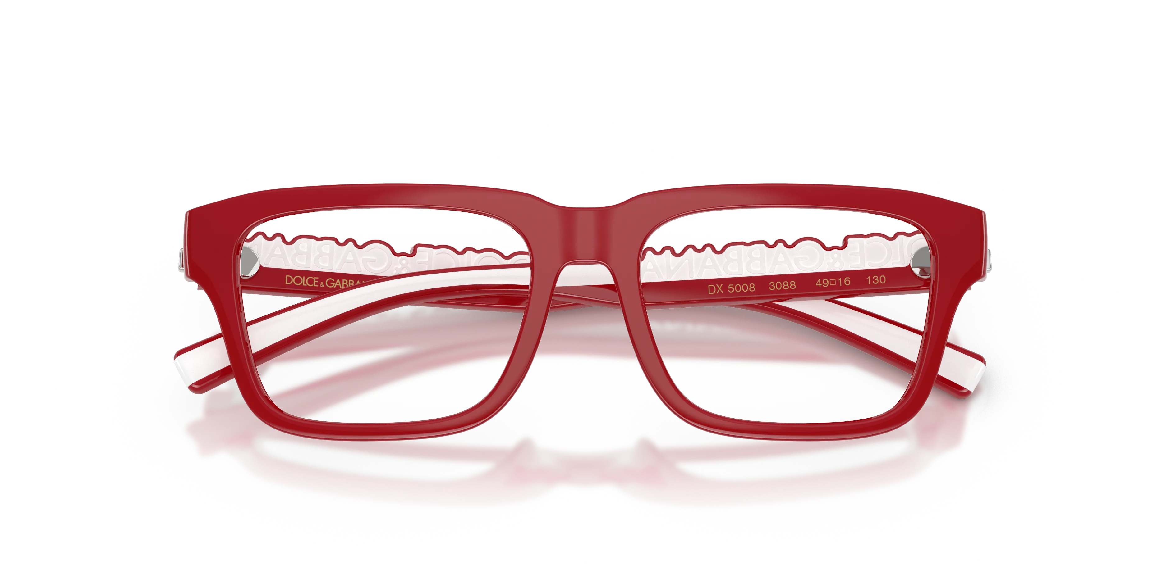 Dolce & Gabbana DX5008 3088 Montature da vista Iniettato Rosso Squadrata Normale - immagine 2