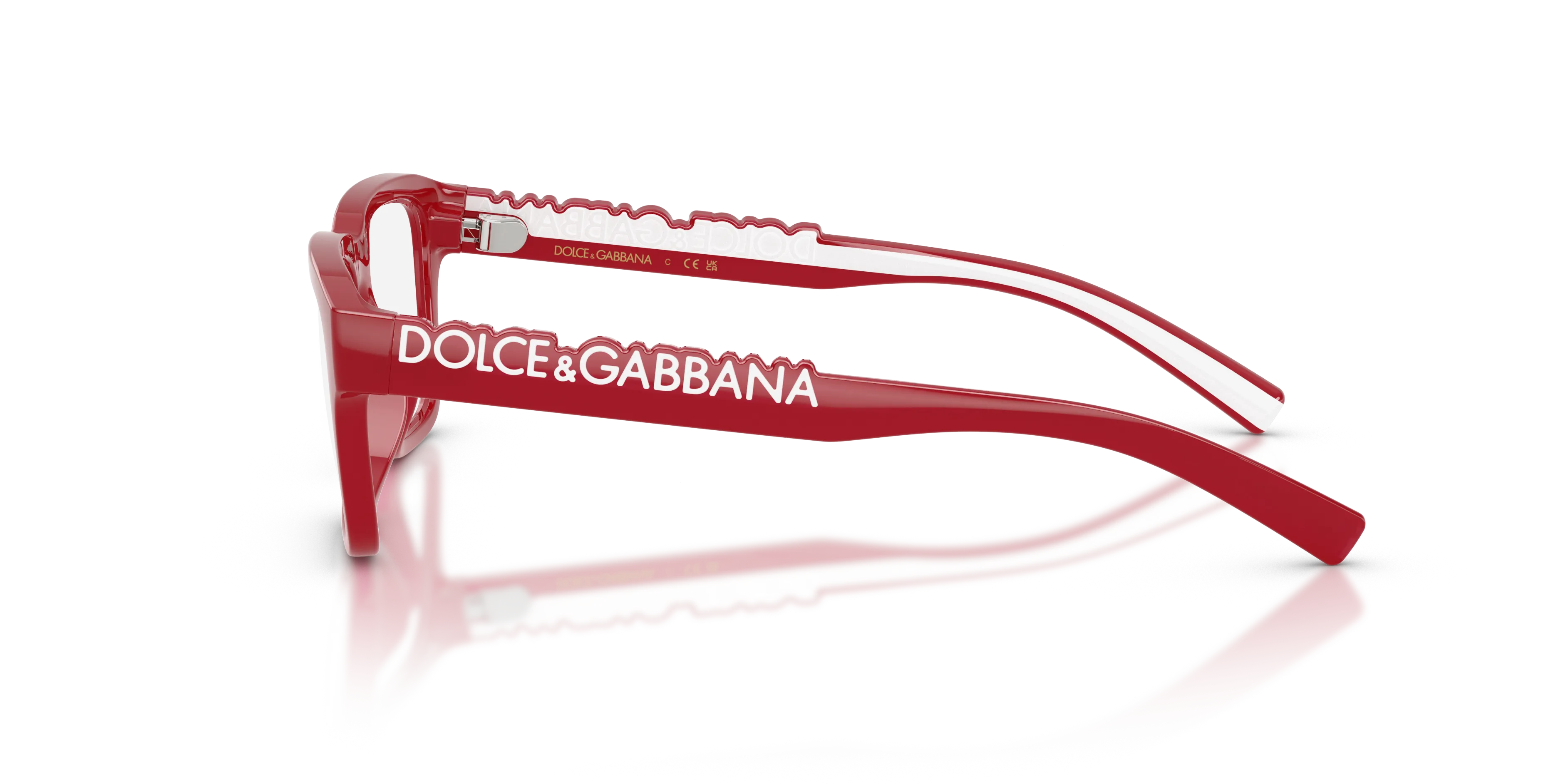 Dolce & Gabbana DX5008 3088 Montature da vista Iniettato Rosso Squadrata Normale - immagine 4