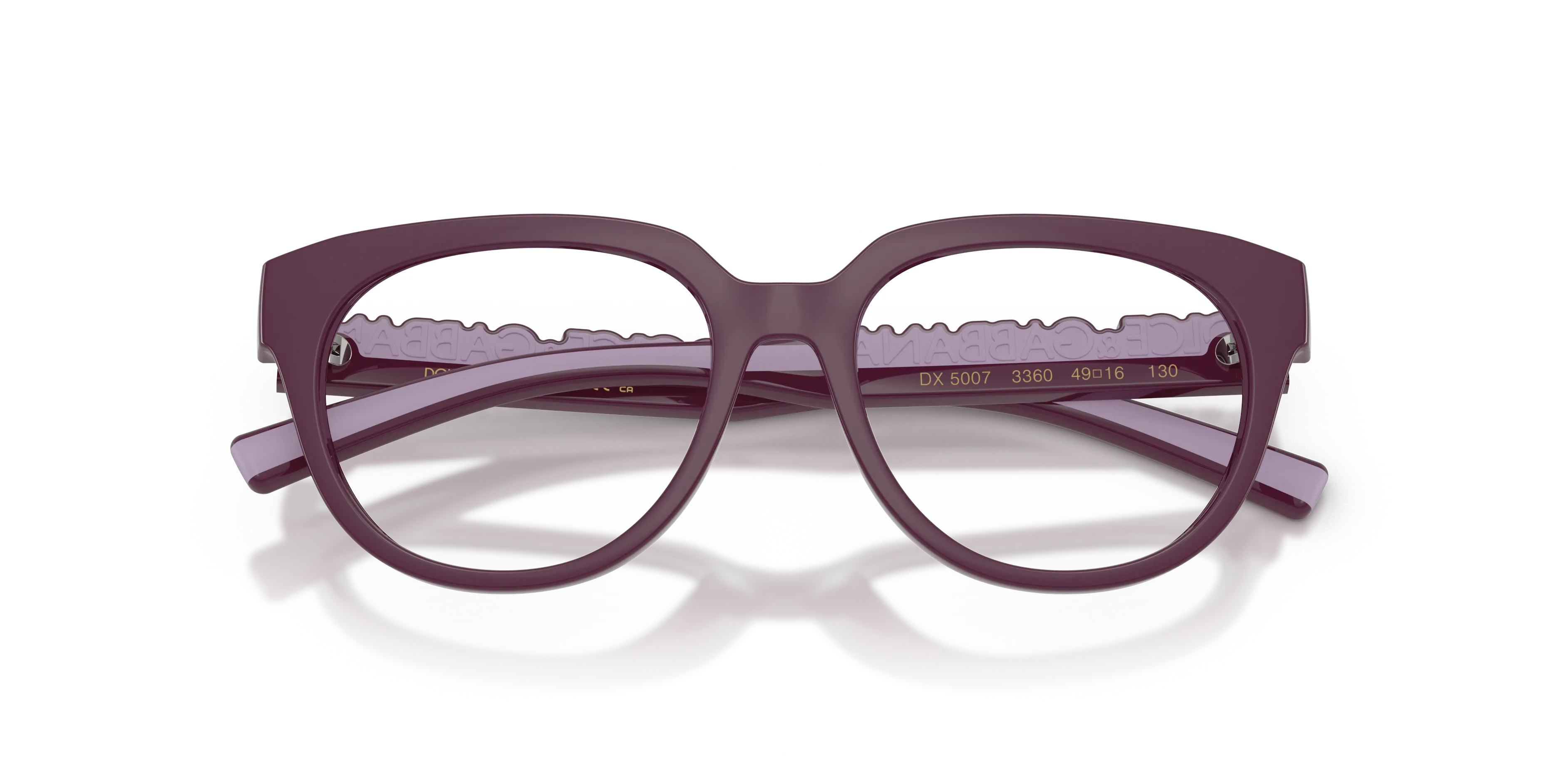Dolce & Gabbana DX5007 3360 Montature da vista Iniettato Viola Pantos Normale - immagine 2
