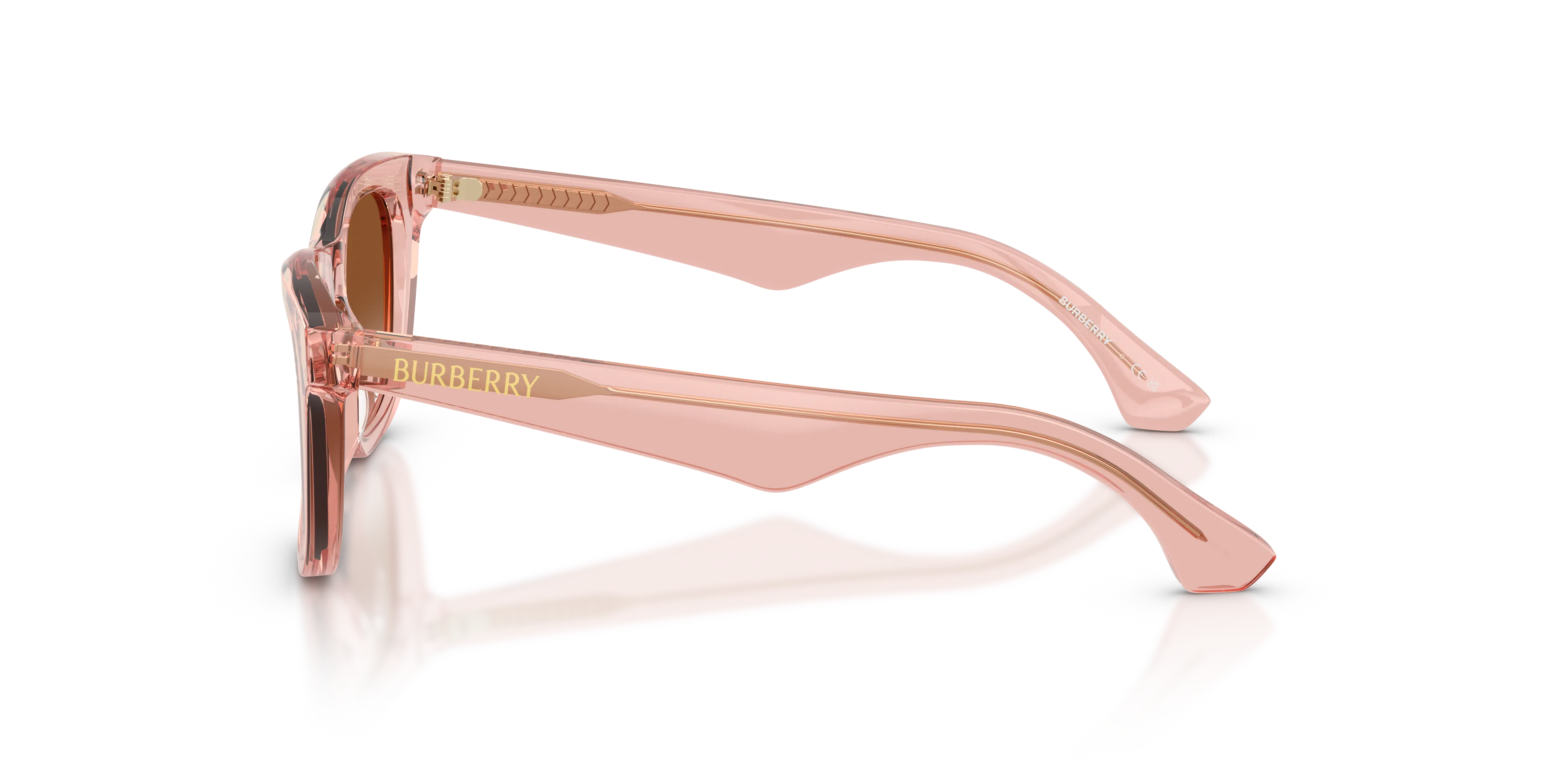 Burberry JB4002 421413 Occhiali da sole Acetato Rosa Marrone Squadrata Normale Sfumato - immagine 4