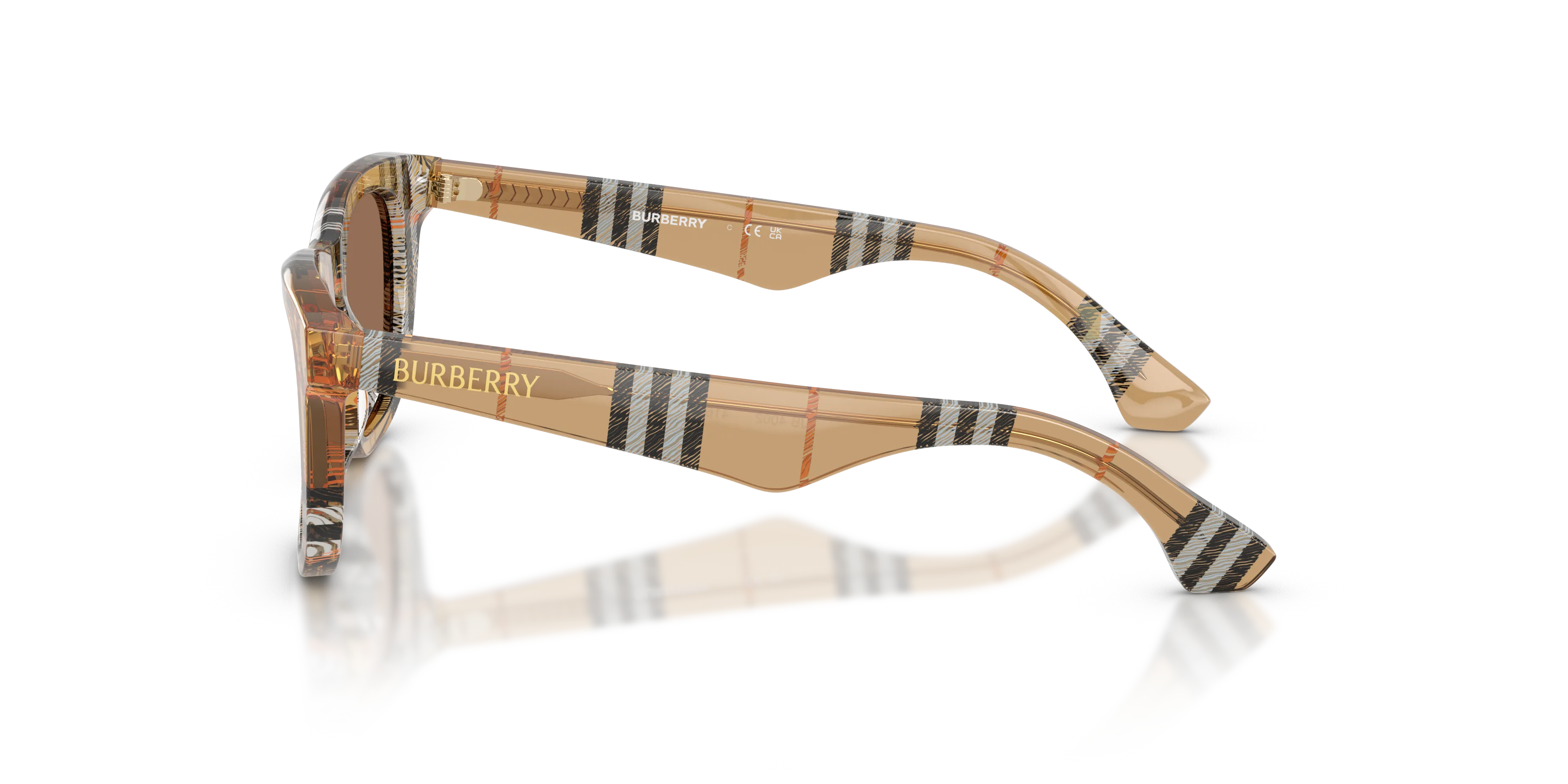 Burberry JB4002 416373 Occhiali da sole Acetato Marrone Marrone Squadrata Normale - immagine 4