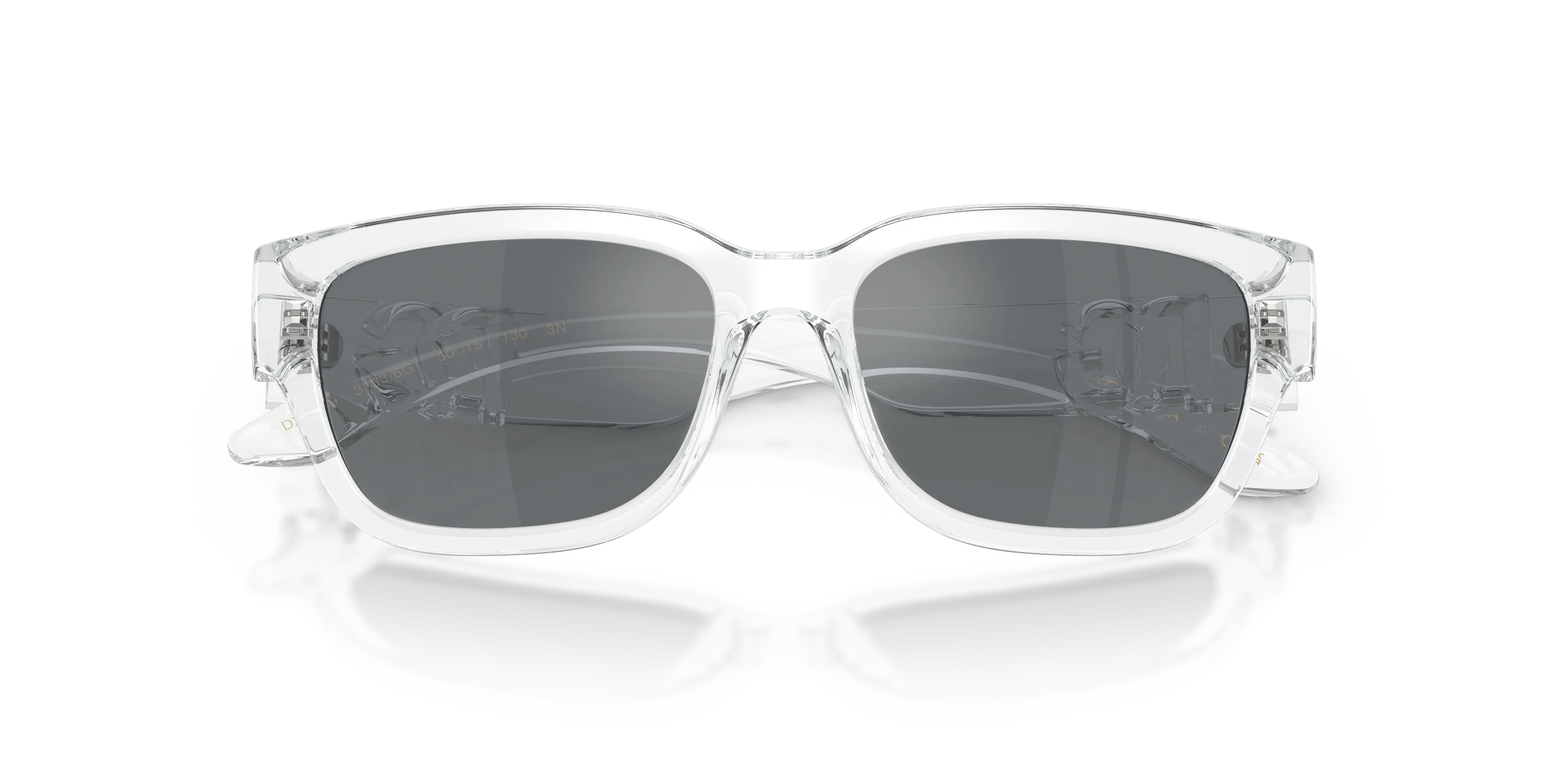 Dolce & Gabbana DX6009 31336G Occhiali da sole Iniettato Trasparente Grigio Squadrata Specchiate - immagine 2