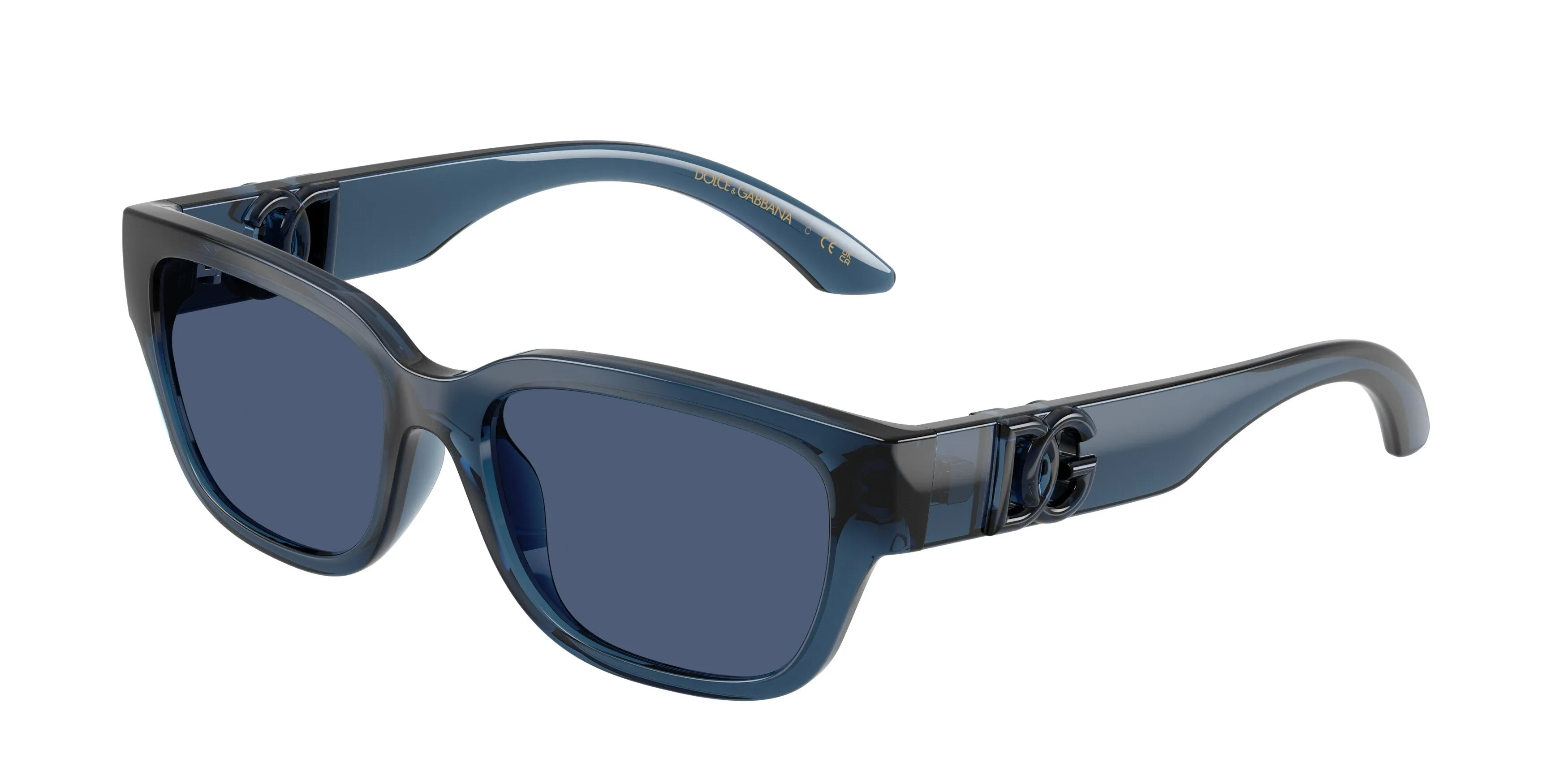 Dolce & Gabbana DX6009 300980 Occhiali da sole Iniettato Blu Blu Squadrata Normale - immagine 1