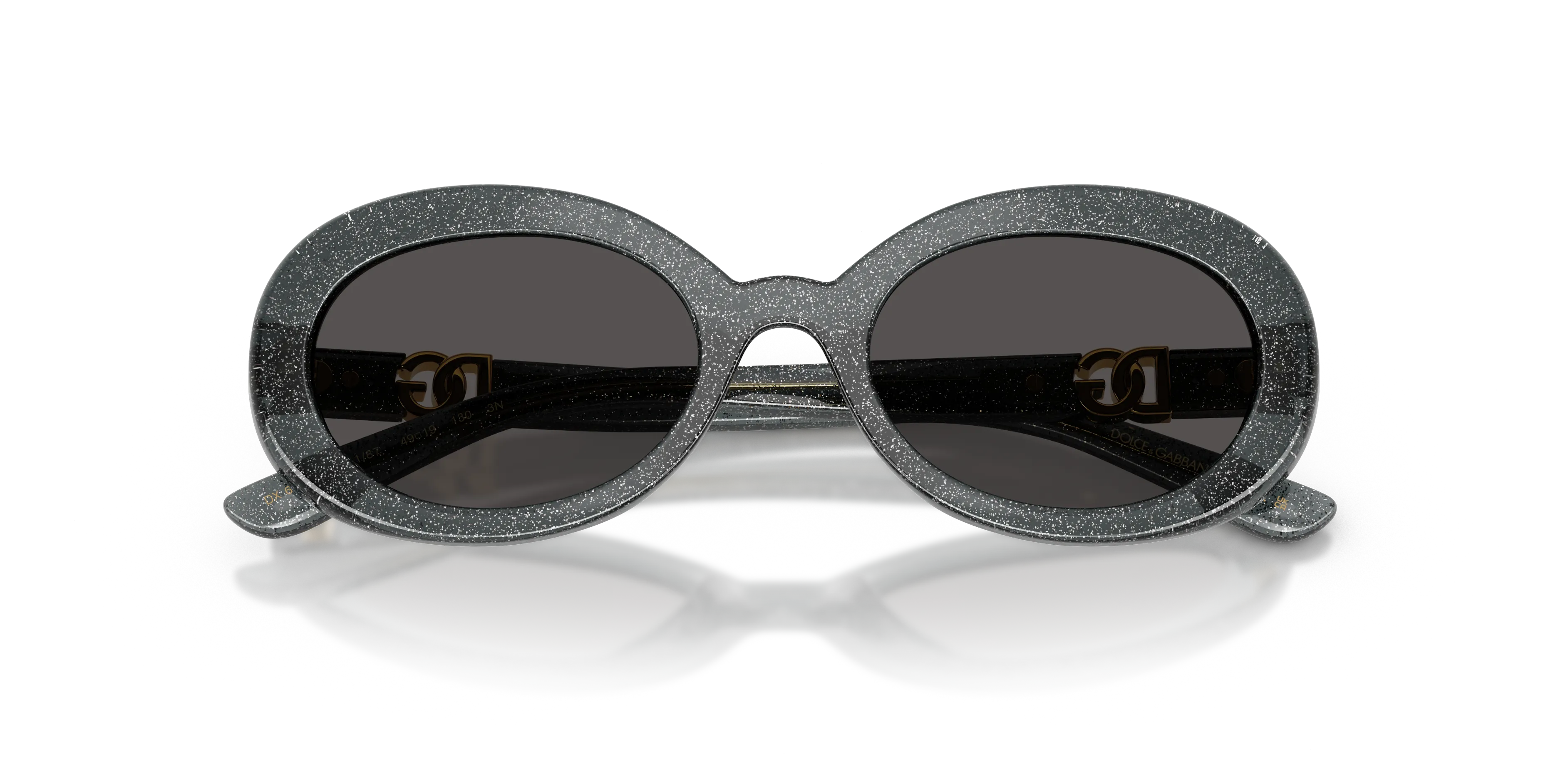 Dolce & Gabbana DX6007U 324187 Occhiali da sole Iniettato Nero Grigio Rotonda Normale - immagine 2